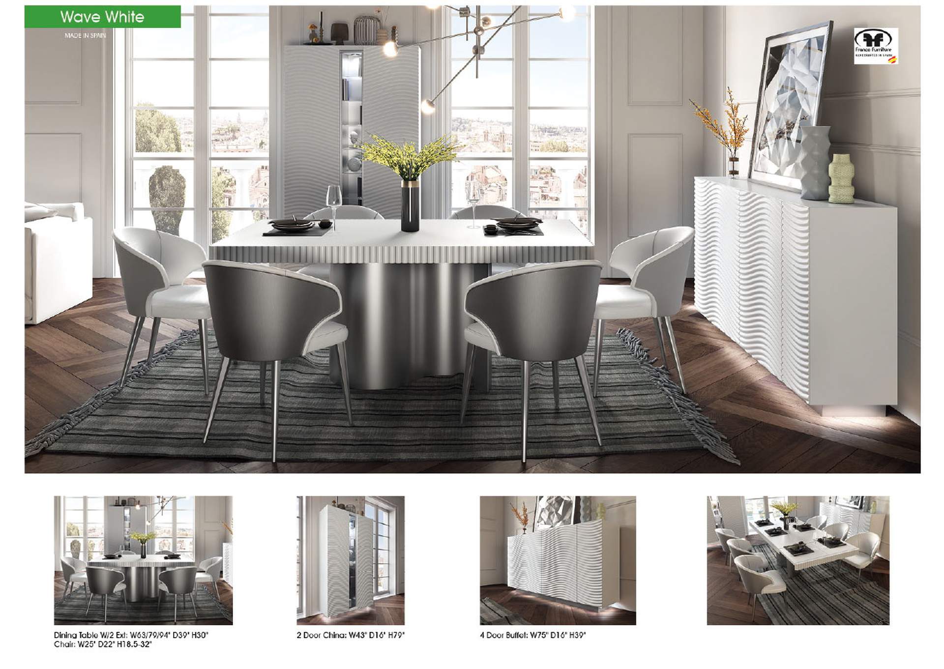 Wave Dining White SET image 3