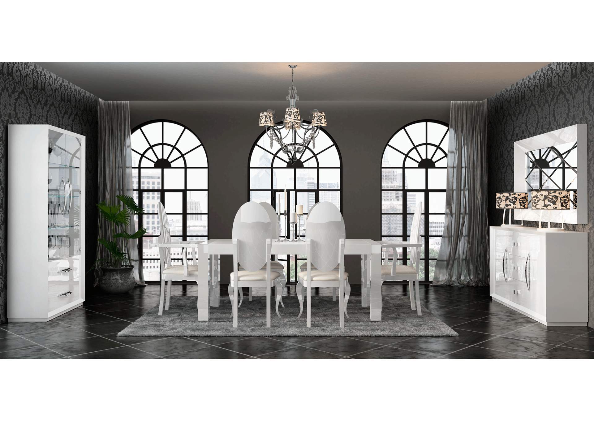Carmen White Dining Table SET image 6