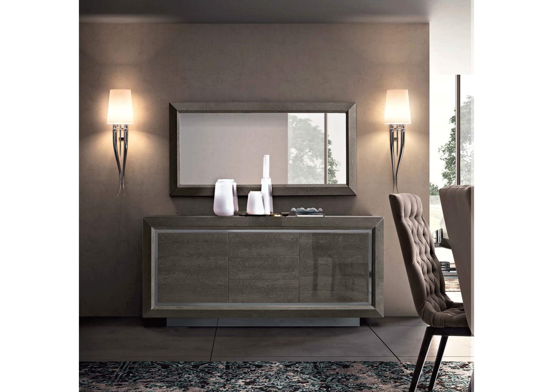 Elite Dining Room Brown Silver Birch SET image 6