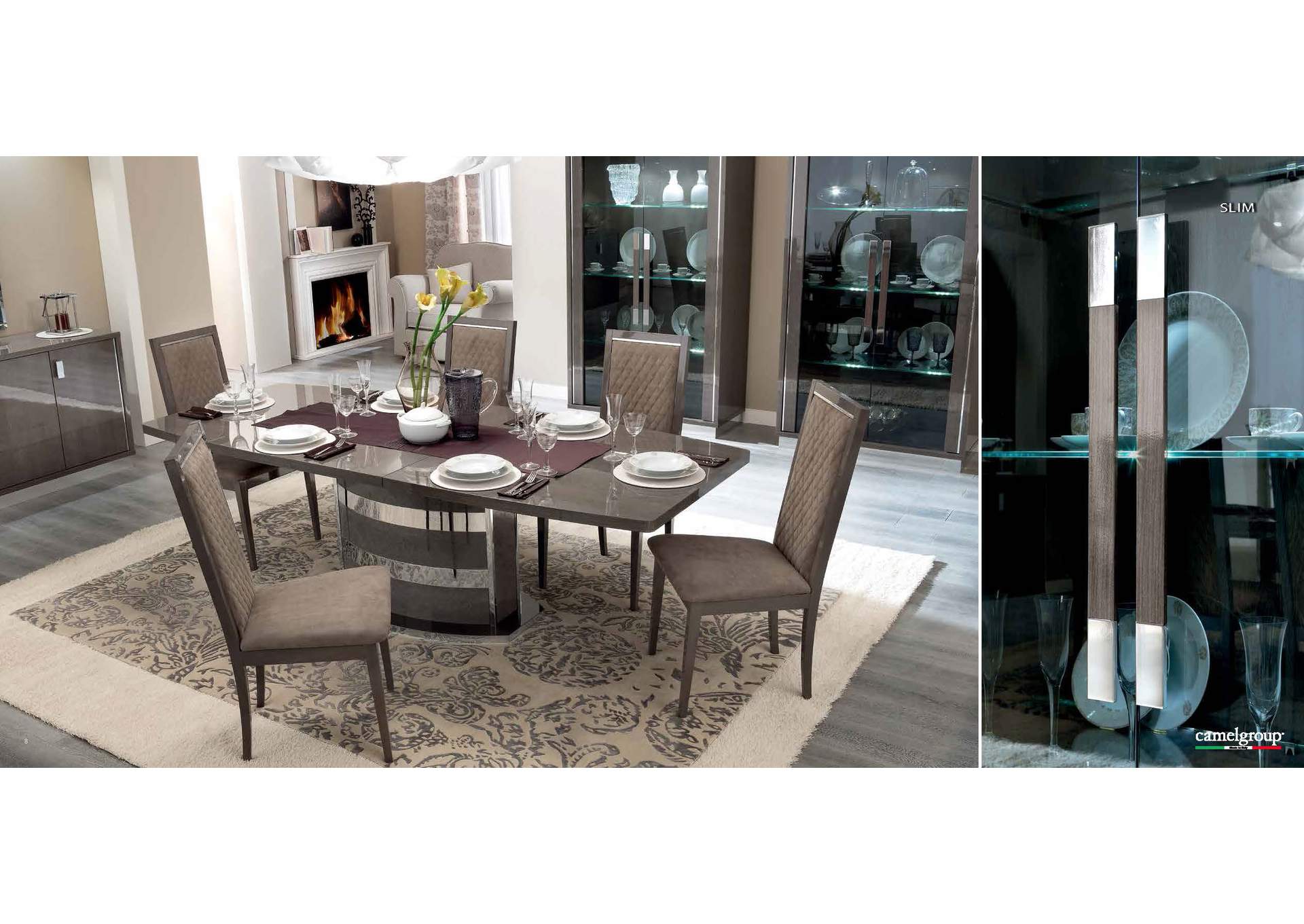Platinum Slim Dining Table SET image 6