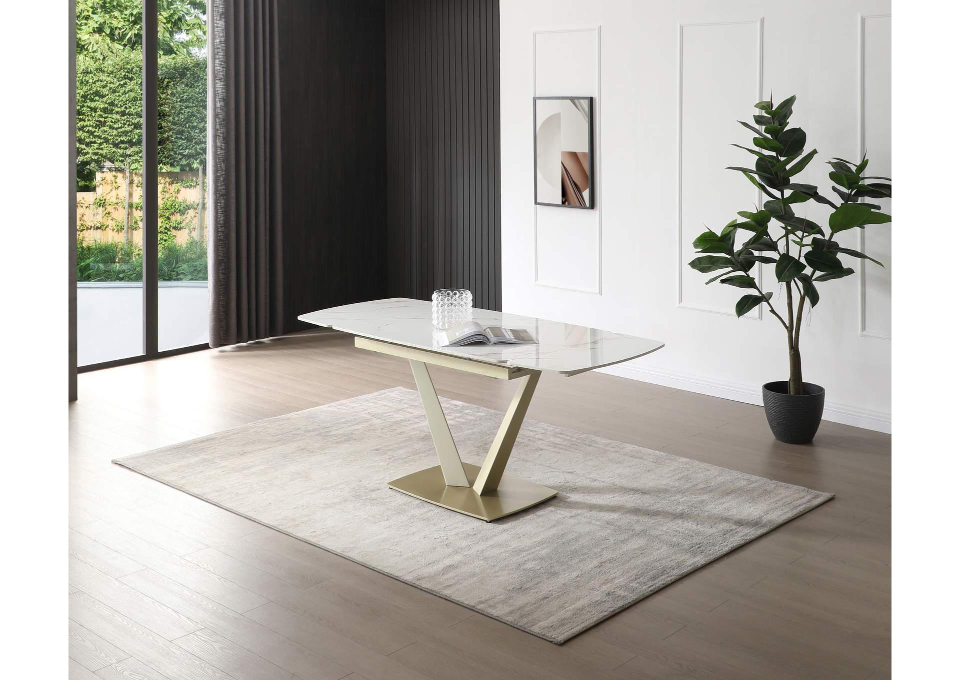 109 Golden Dining Table SET image 1