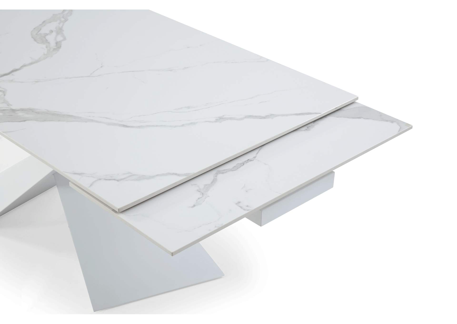 9113 Dinning Table White W - Extended SET image 8