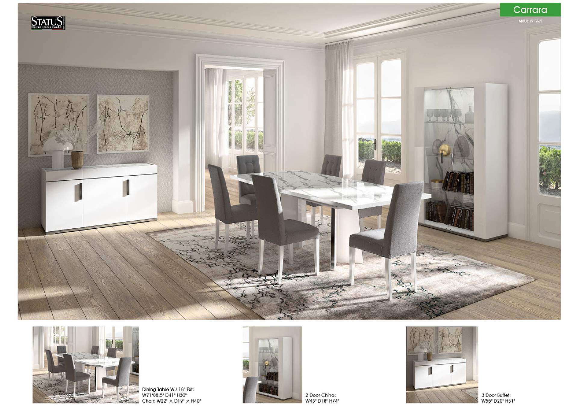 Carrara Dining Table SET image 4