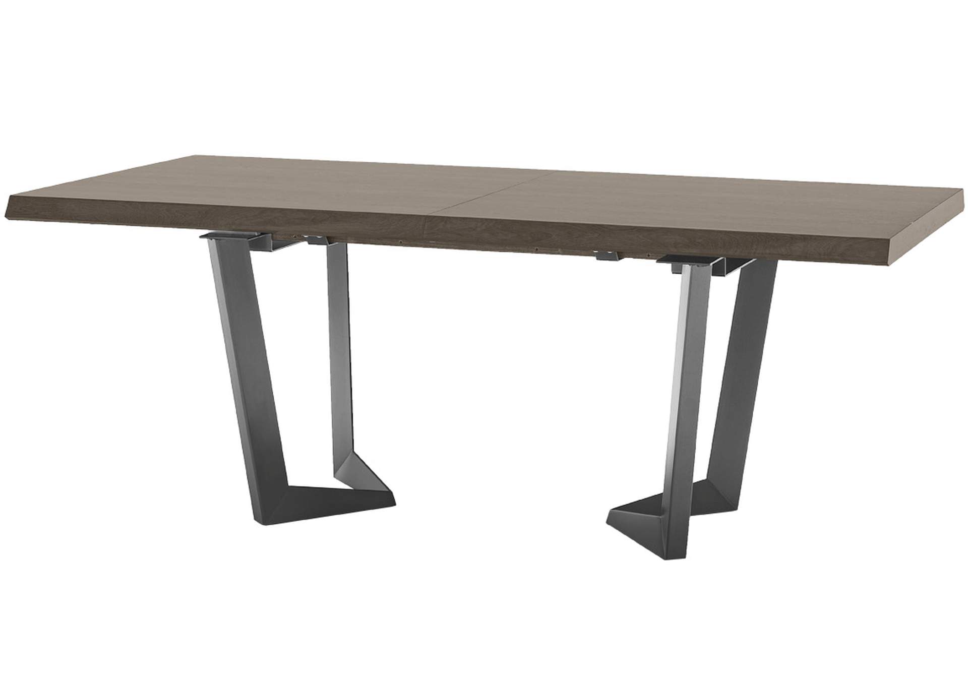Elite Dining Table Brown Silver Birch SET image 1