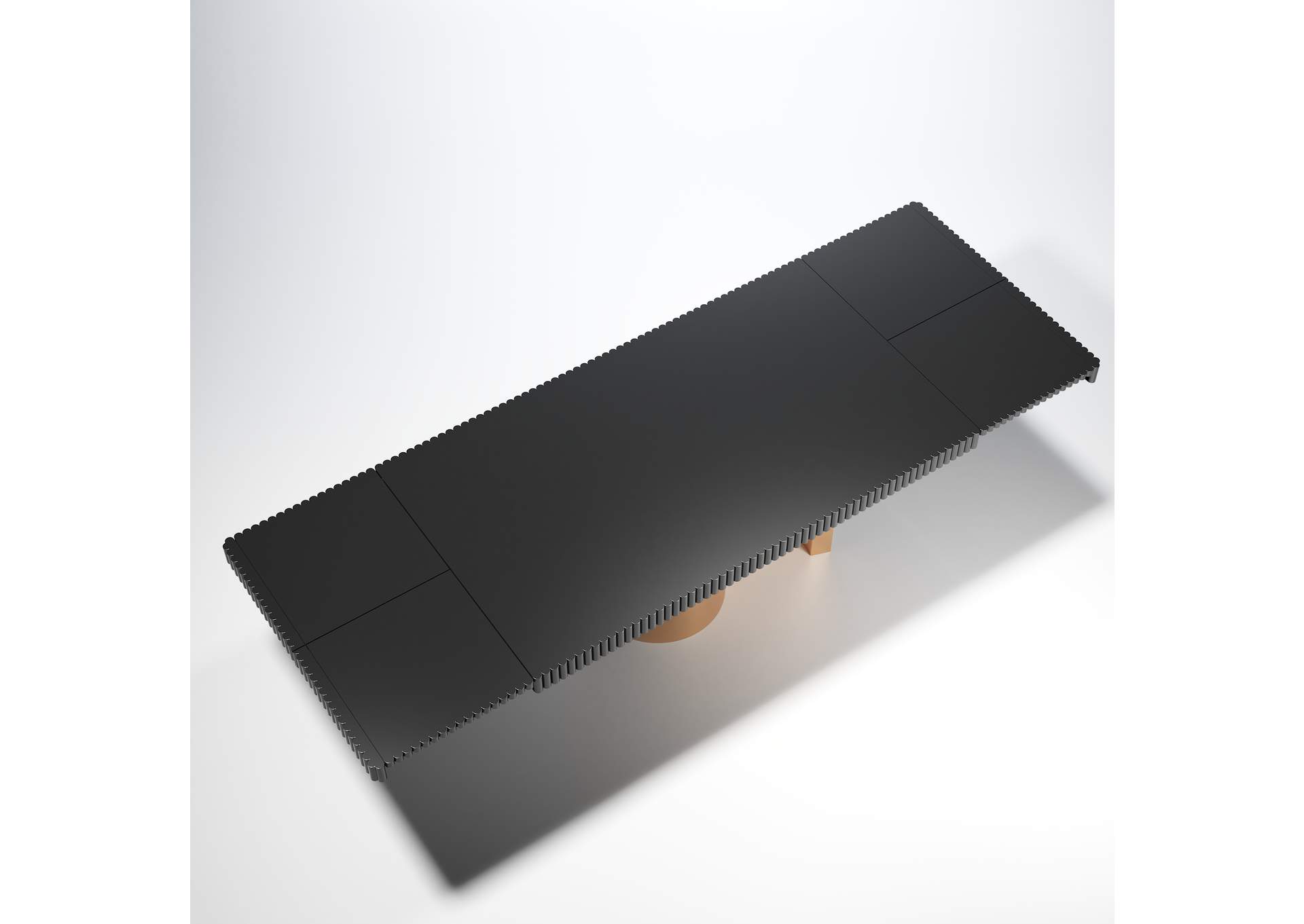 Wave Dining Table Dark Grey SET image 4