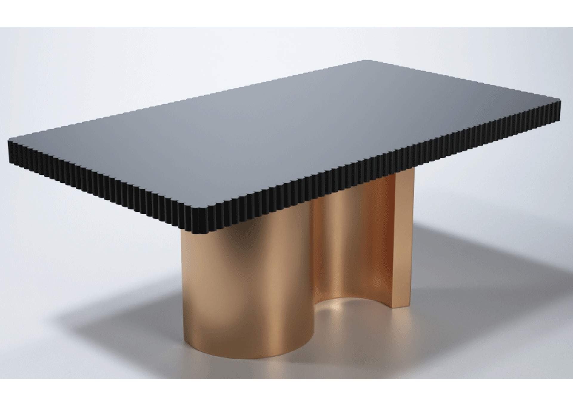 Wave Dining Table Dark Grey SET image 1