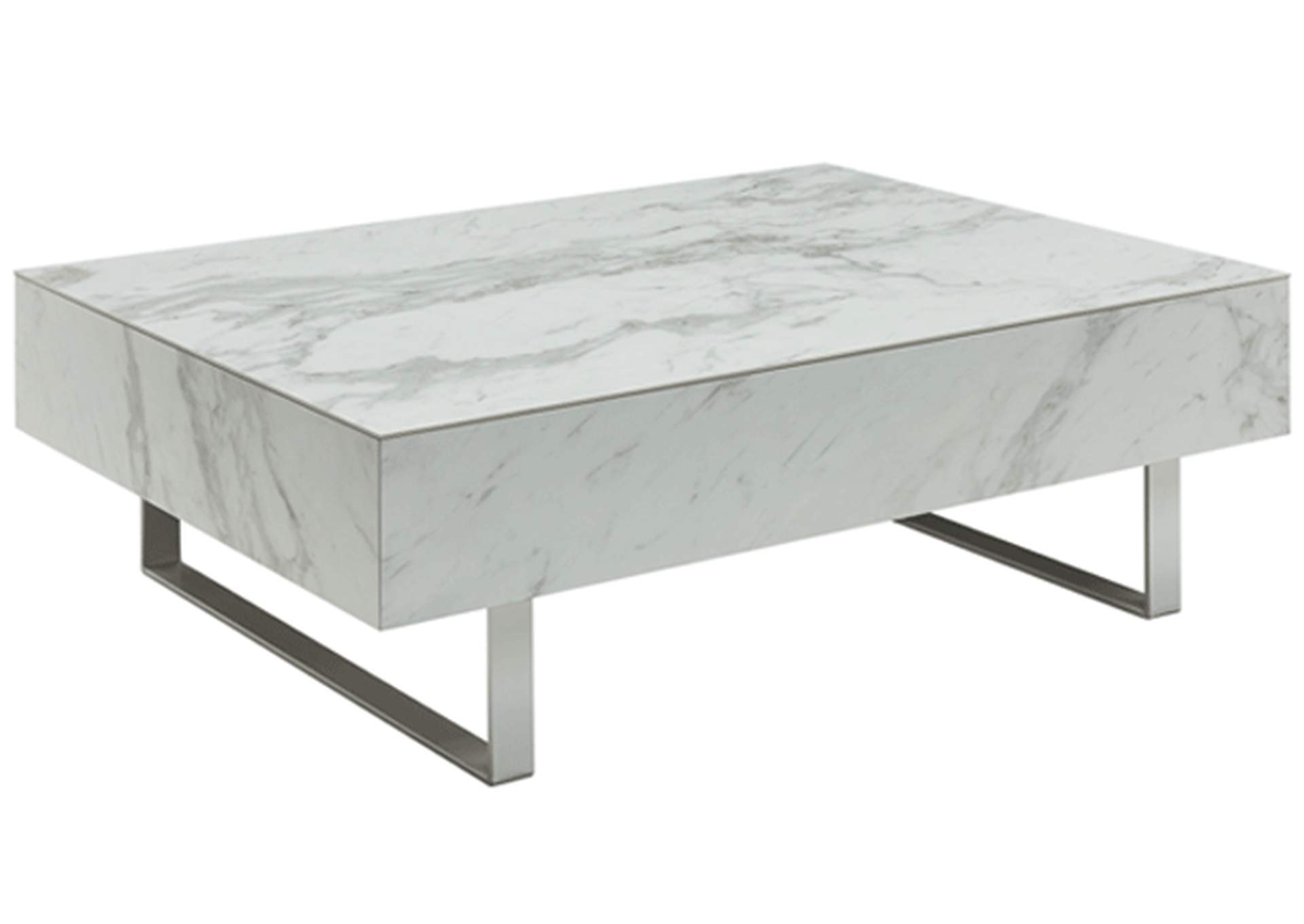 1497 White Marble Coffee Table SET image 1