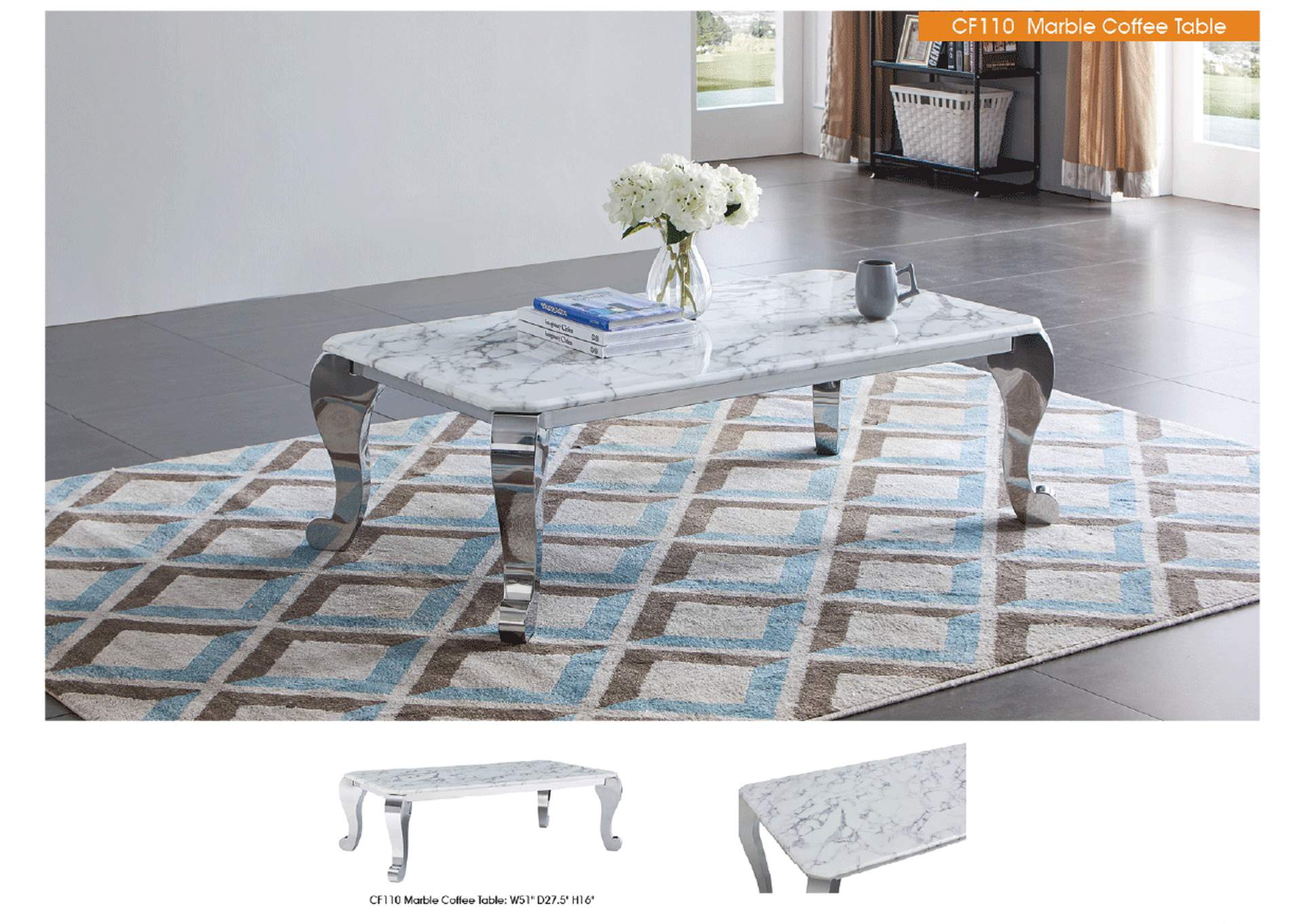 Cf110 Marble Coffee Table SET image 12