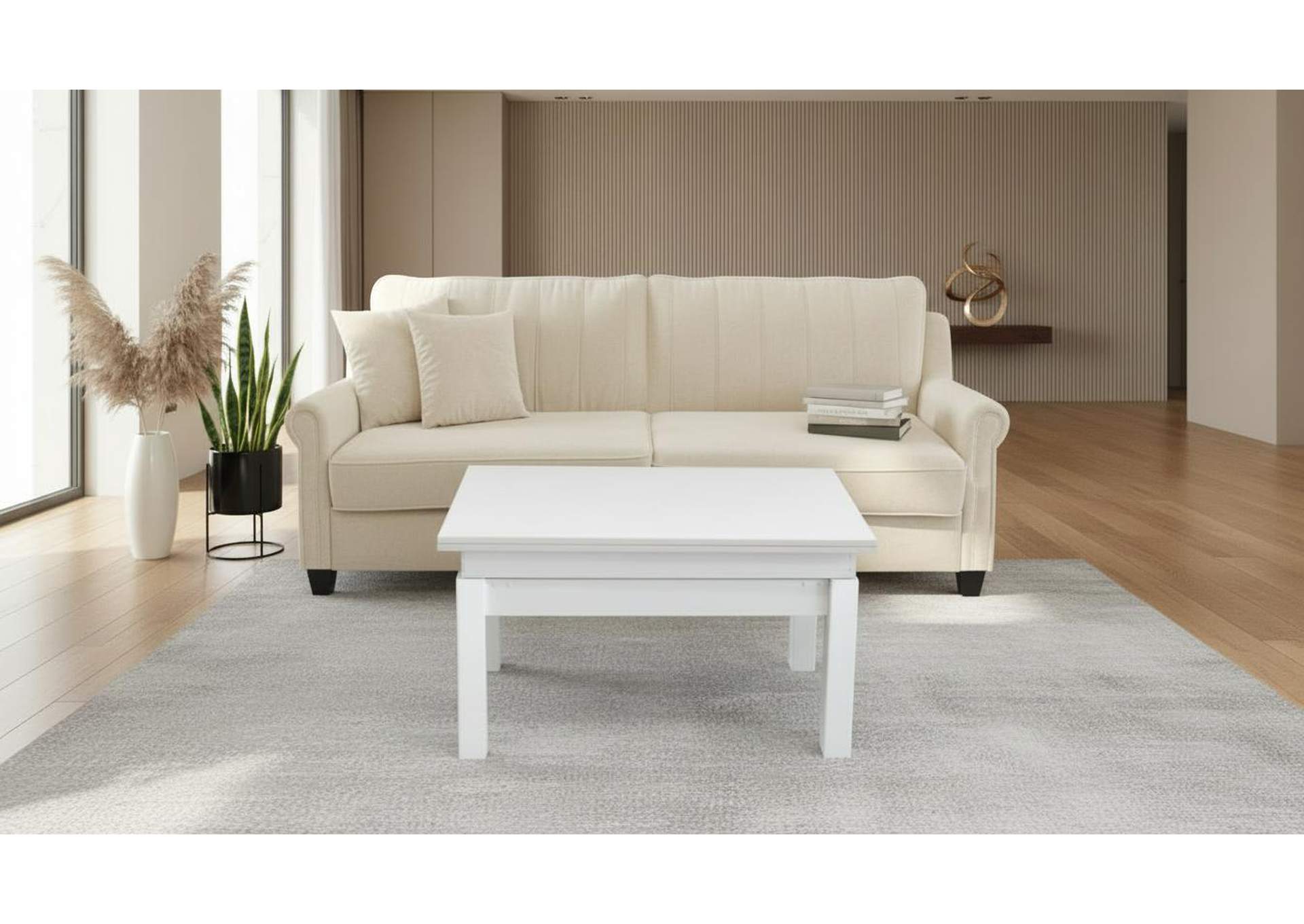 Cosmos Rectangular Transformer Table White image 1
