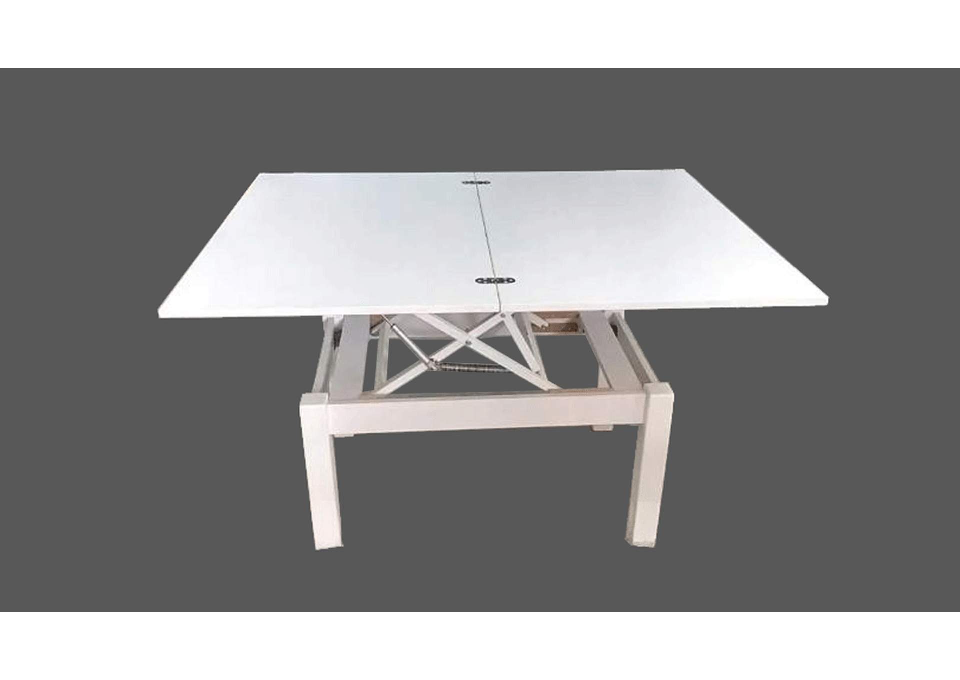 Cosmos Rectangular Transformer Table White SET image 5