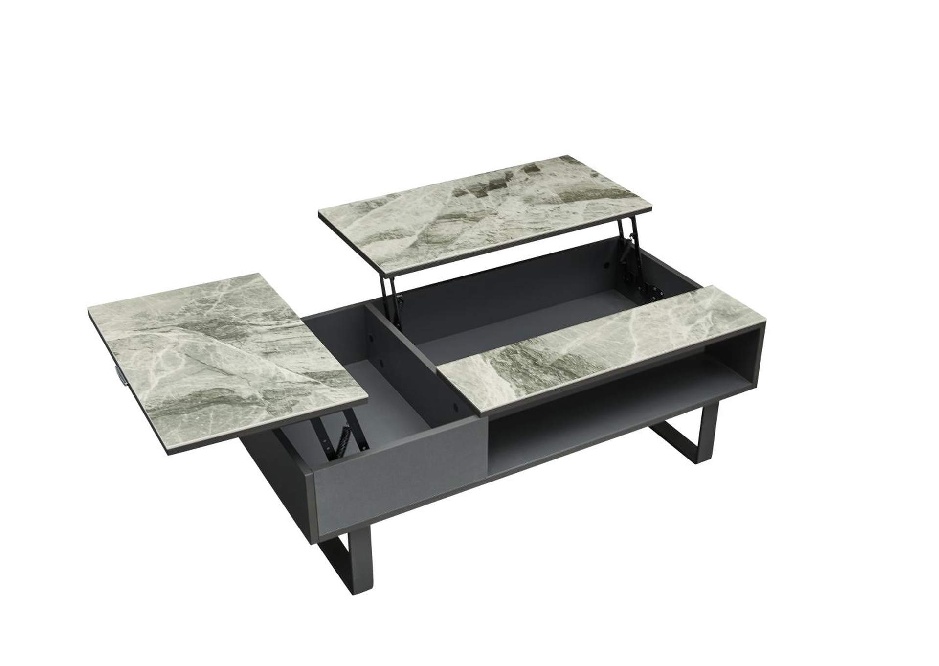 1388 Coffee Table with Storage Grey SET image 8