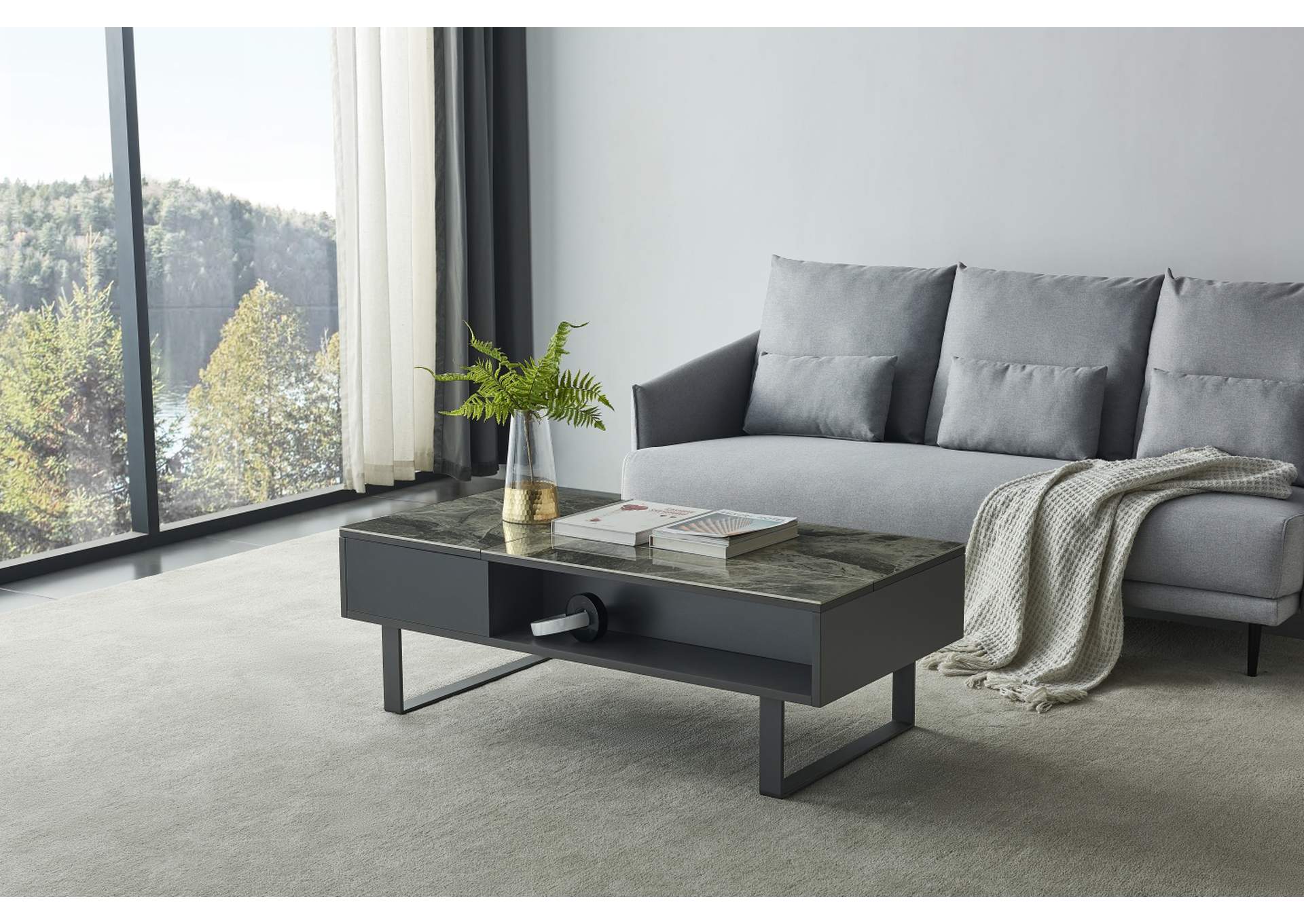 1388 Coffee Table with Storage Grey SET image 3