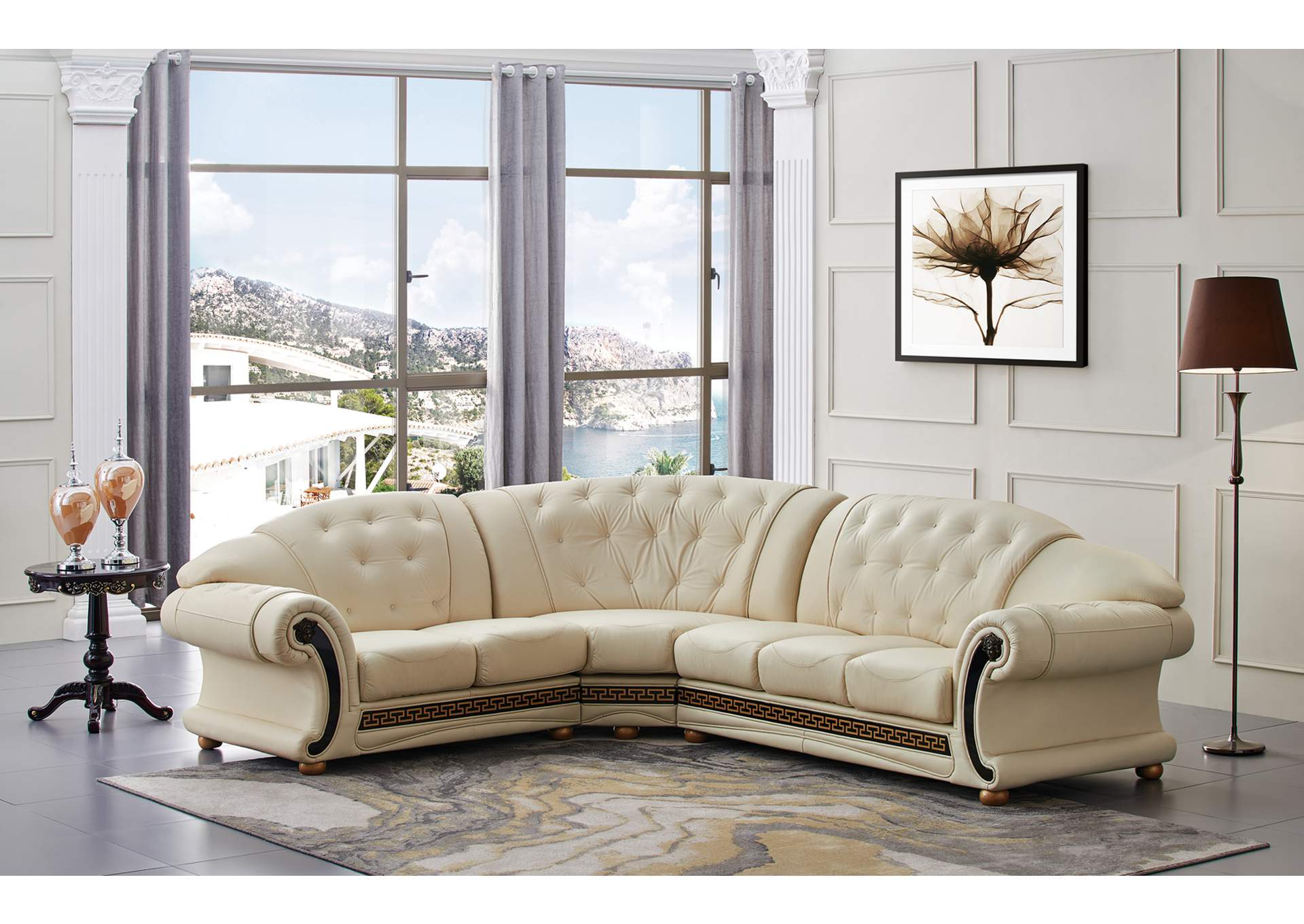 Apolo Sectional Ivory SET image 1