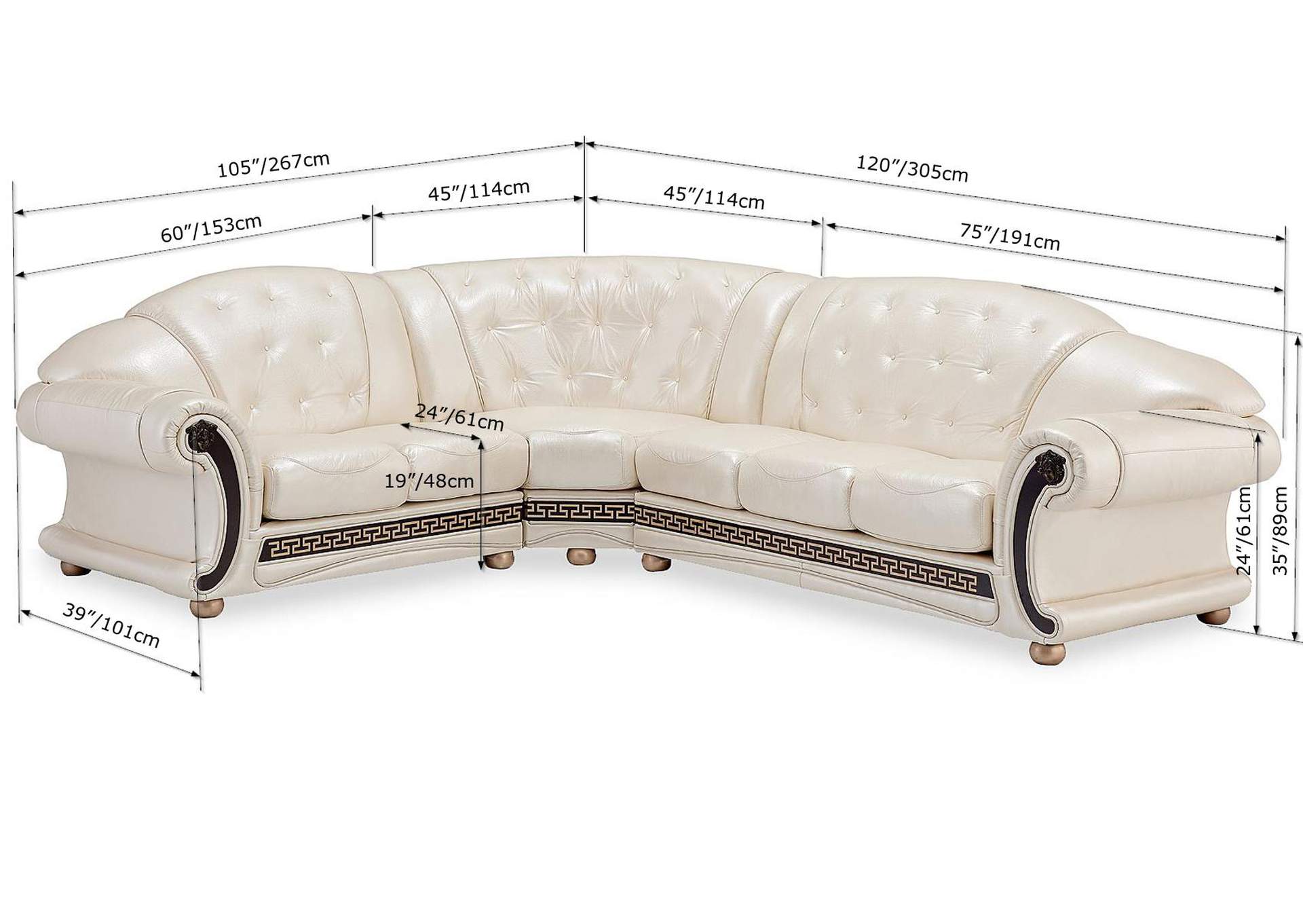 Apolo Sectional Pearl SET image 9