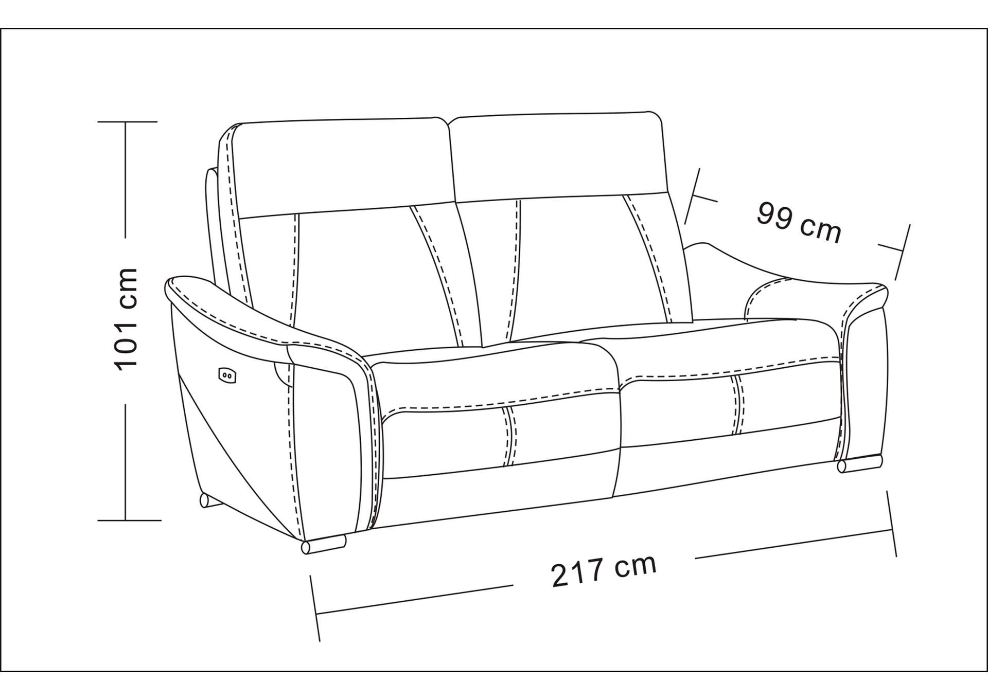 1705 Light-grey with Electric Recliners SET image 6