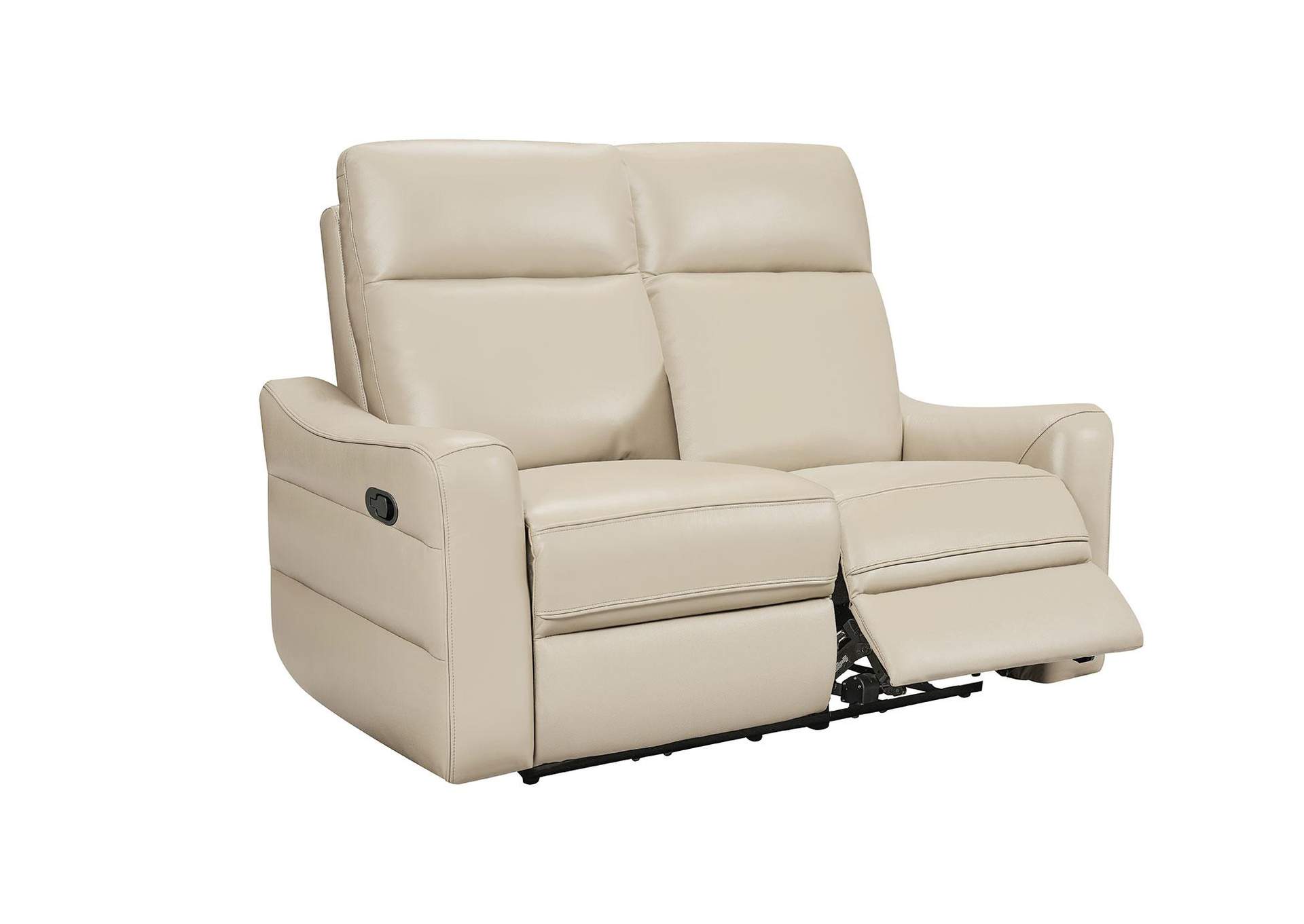 3517 Cream Loveseat w/ manual recliners image 1