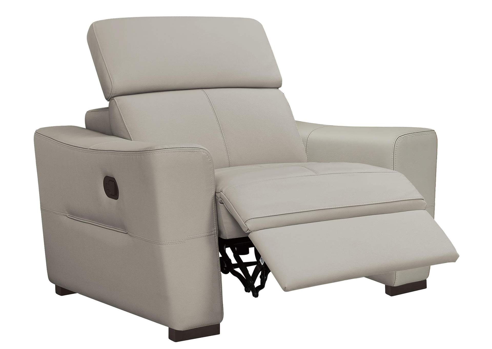 6021 Grey Armchair w/ manual recliners image 1