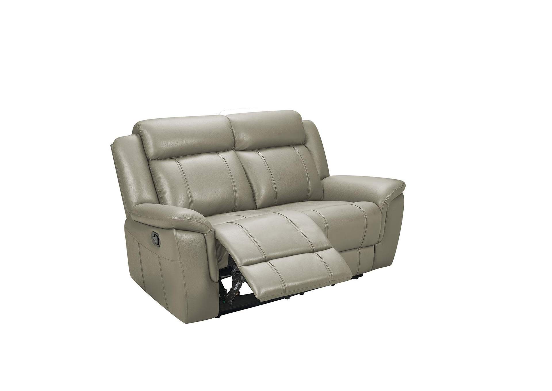 9015 Grey Loveseat w/ manual recliners image 1