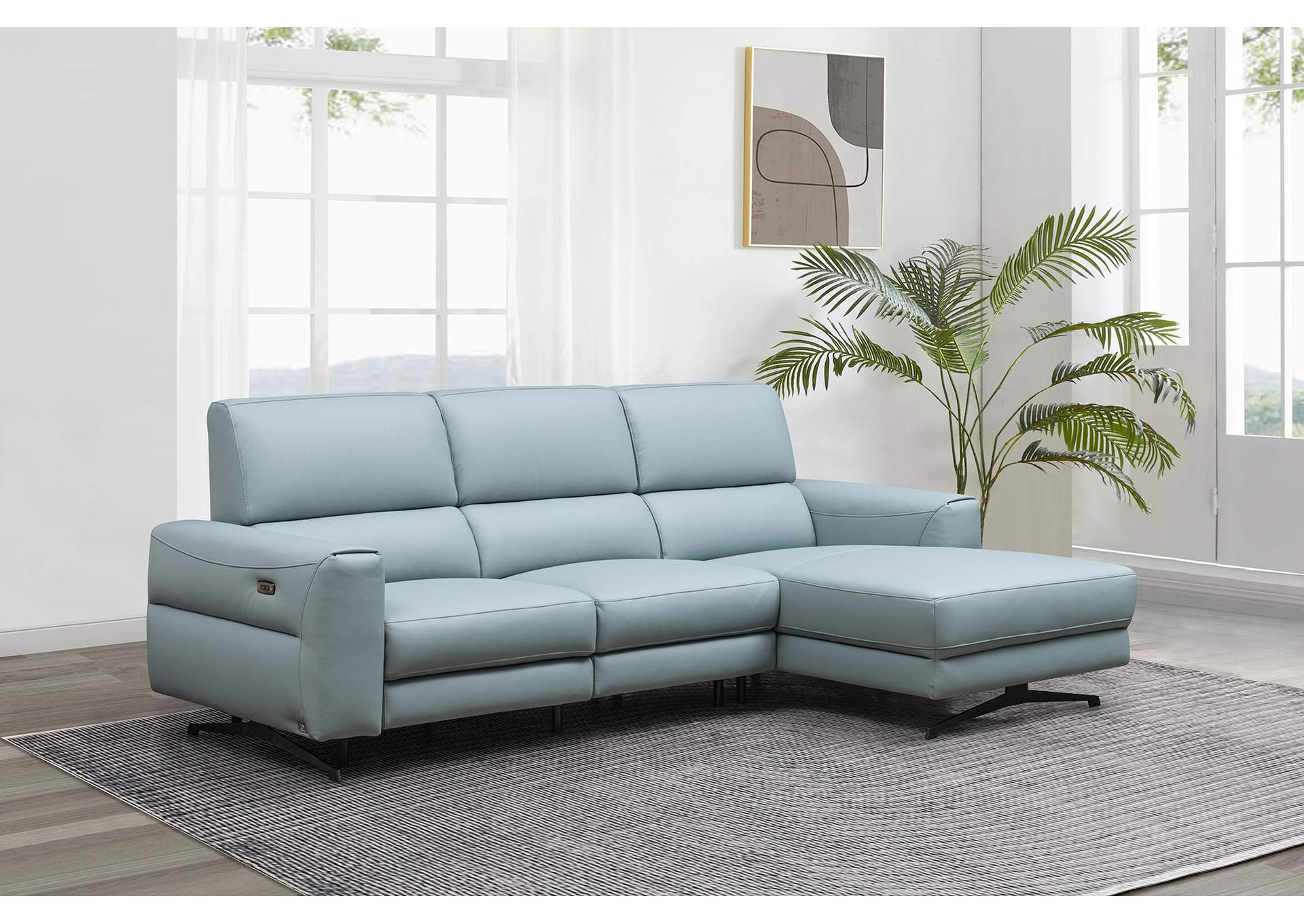 Rg19141a Sectional with Recliner SET image 1