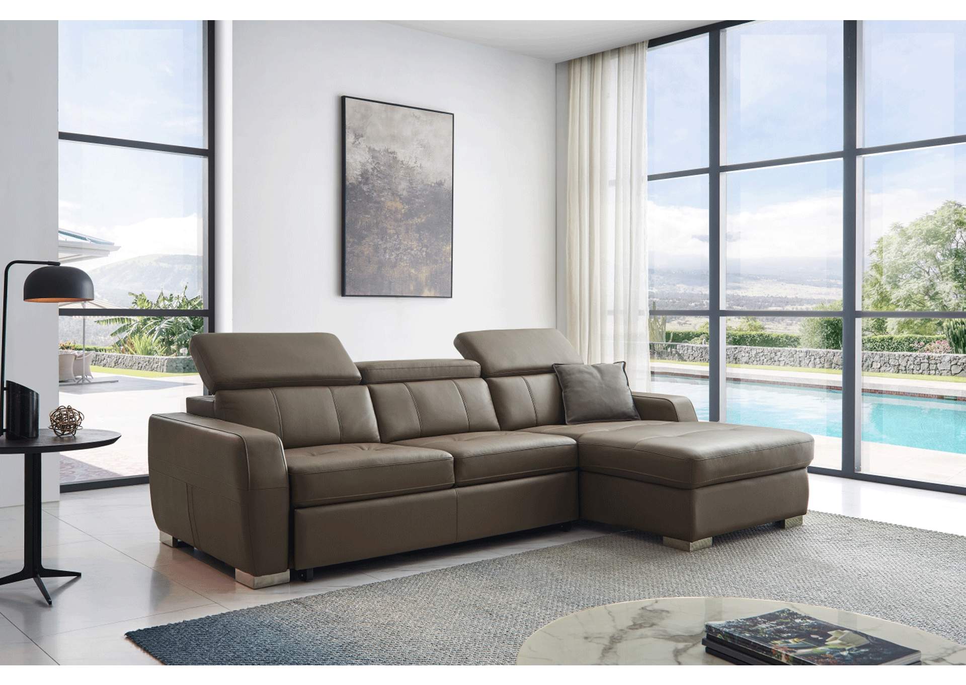 1822 Sectional Right with Bed SET image 1