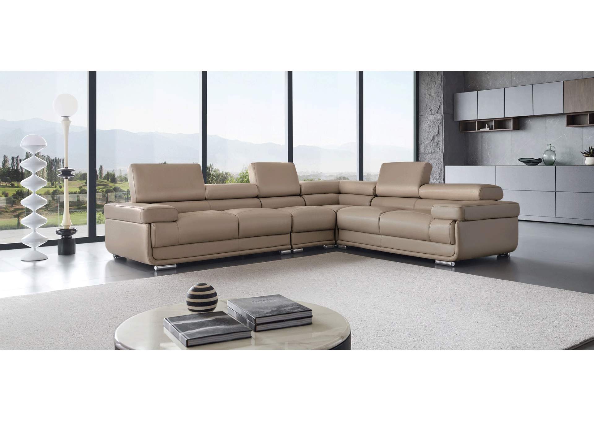 2119 Sectional Beige SET image 1