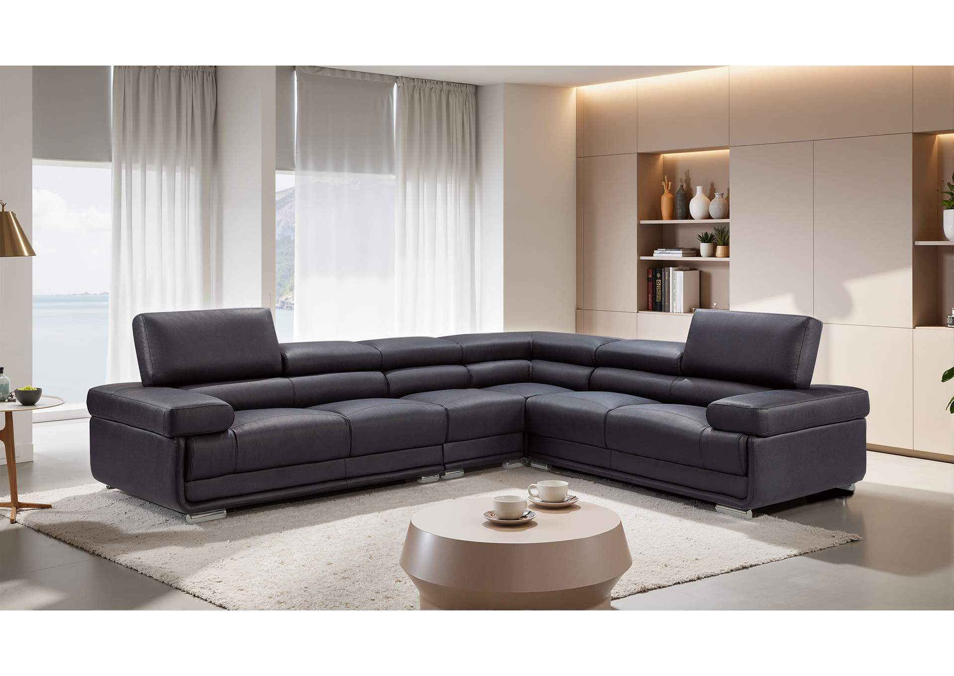 2119 Sectional Black SET image 1