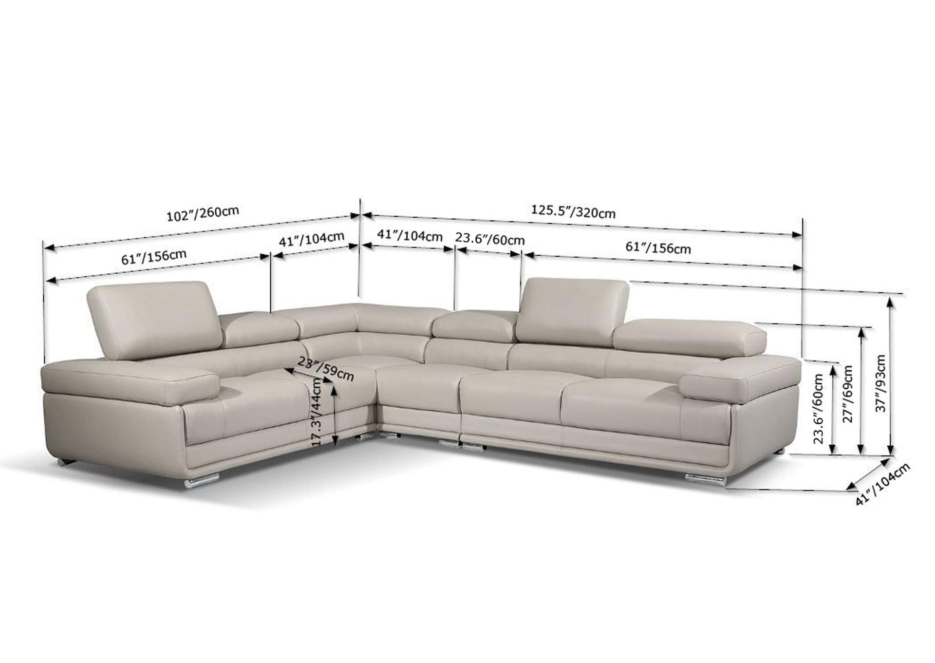 2119 Sectional Beige SET image 4
