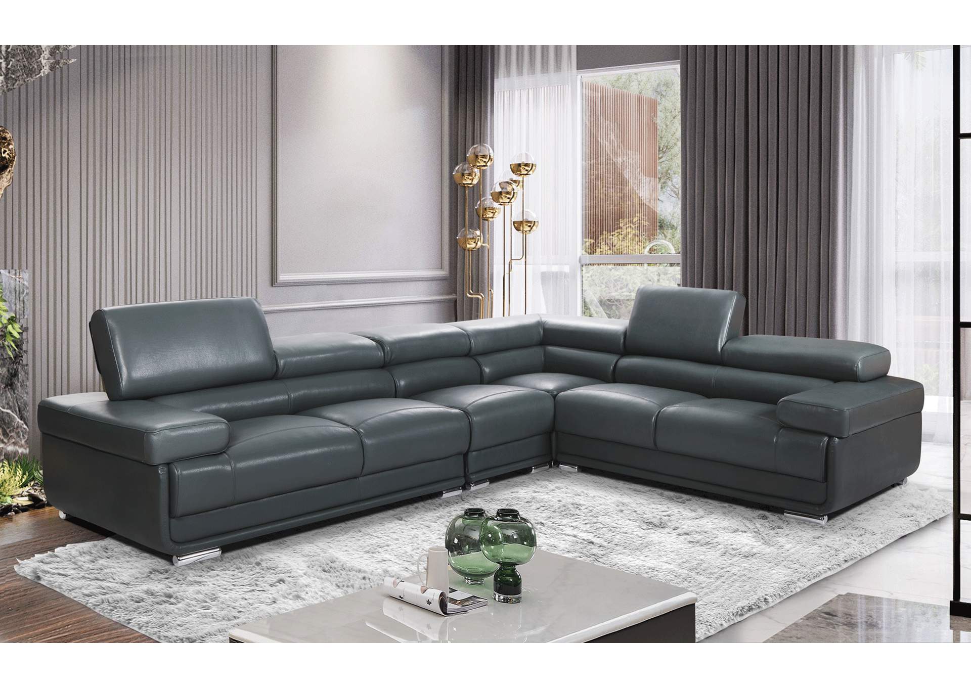 2119 Sectional Dark Grey SET image 1