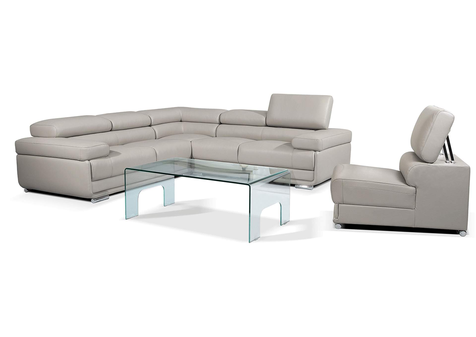2119 Sectional Light Grey SET image 9