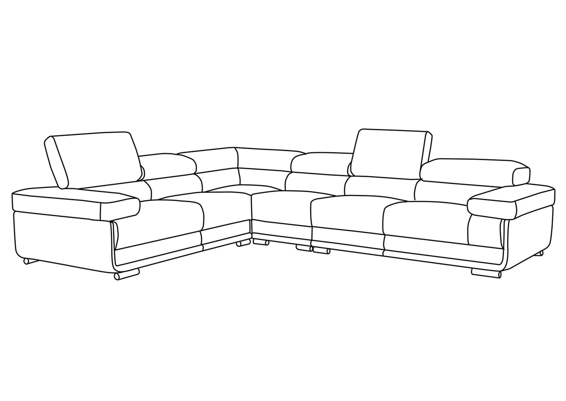 2119 Sectional Light Grey SET image 7