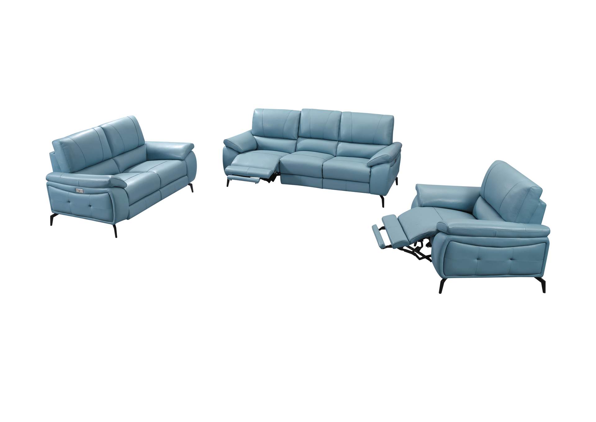 2934 Blue with Electric Recliners SET image 8