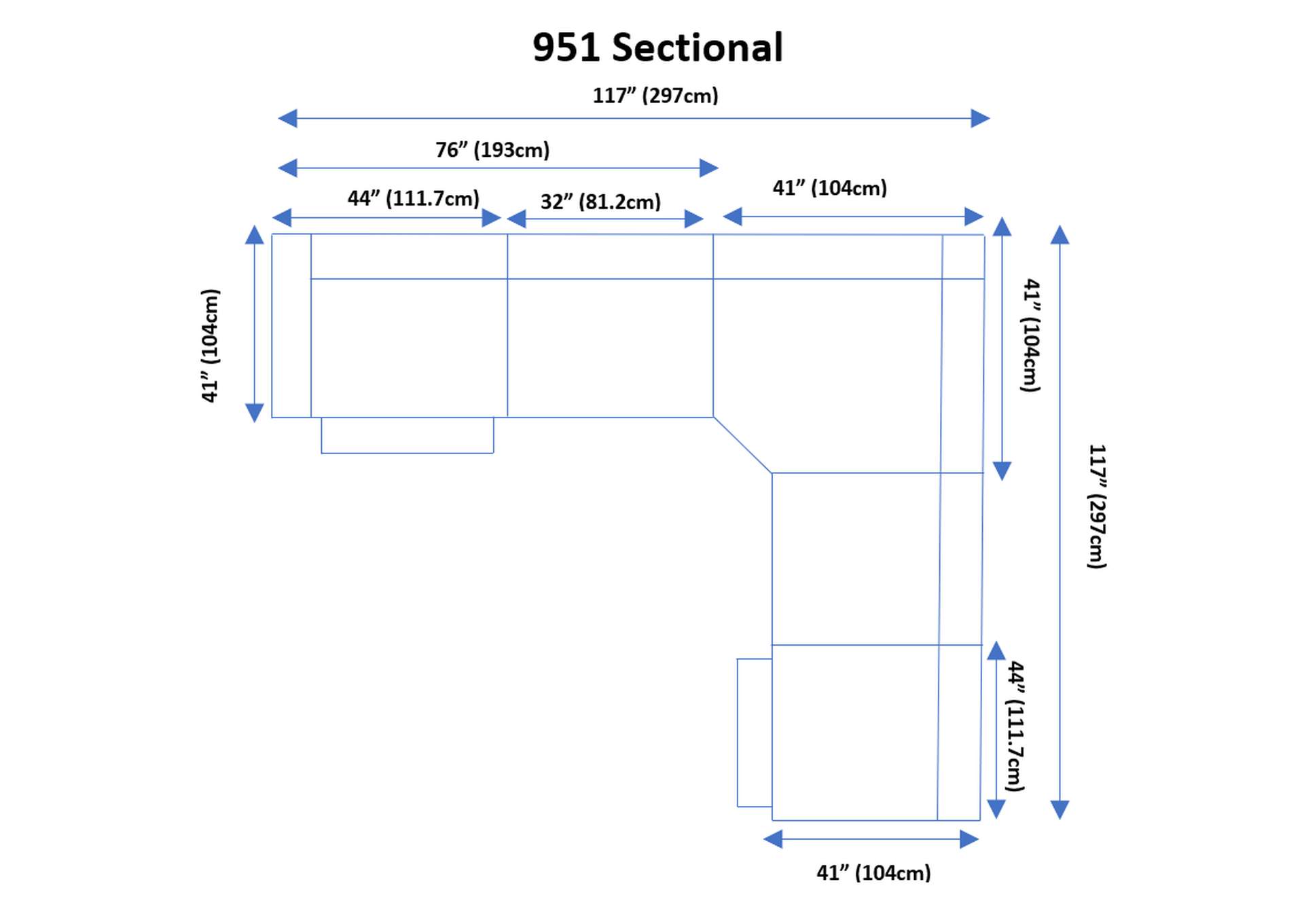 951 Sectional with 2 Electric Recliners SET image 3