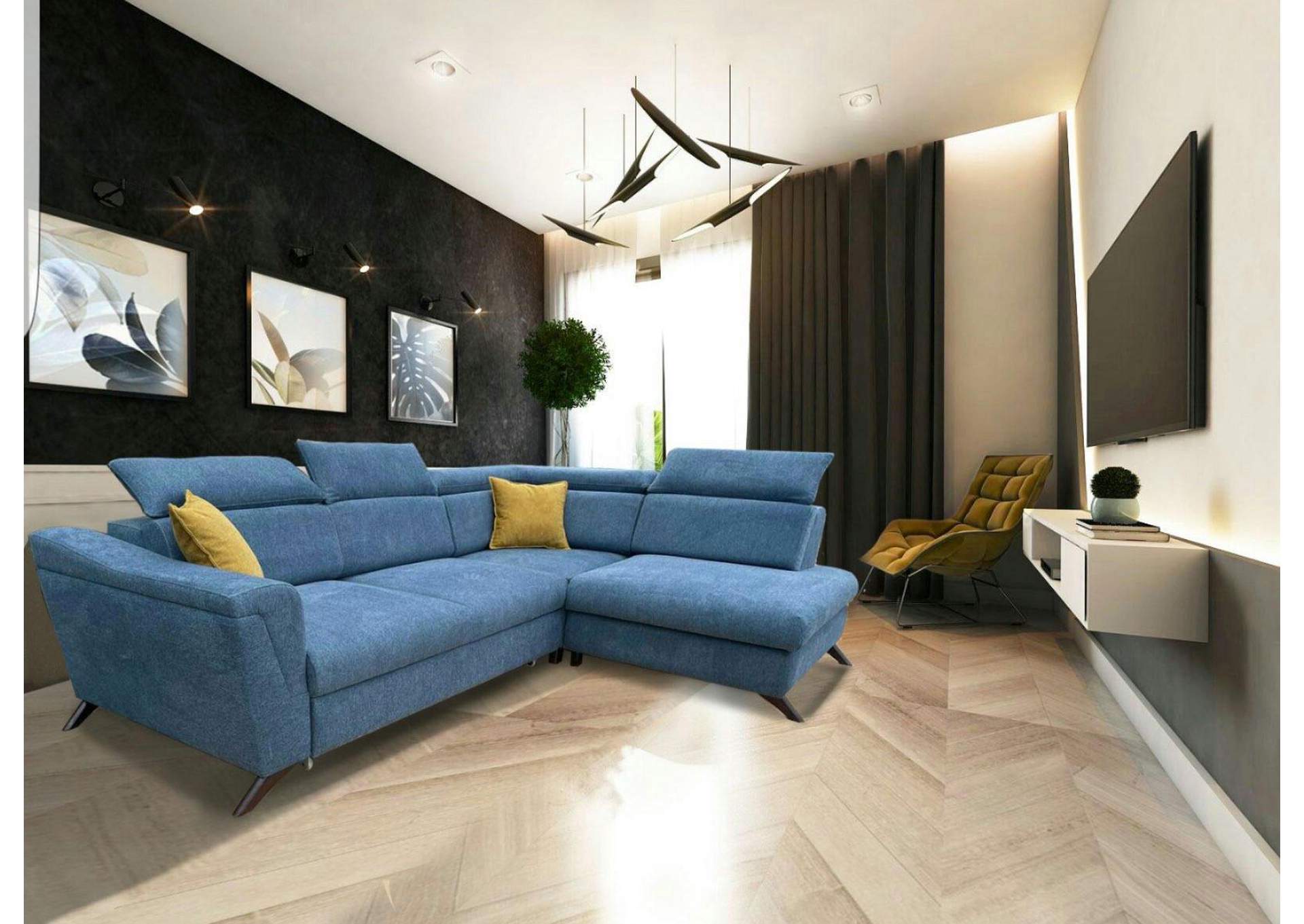 Gala sectional w/ bed and storage image 1