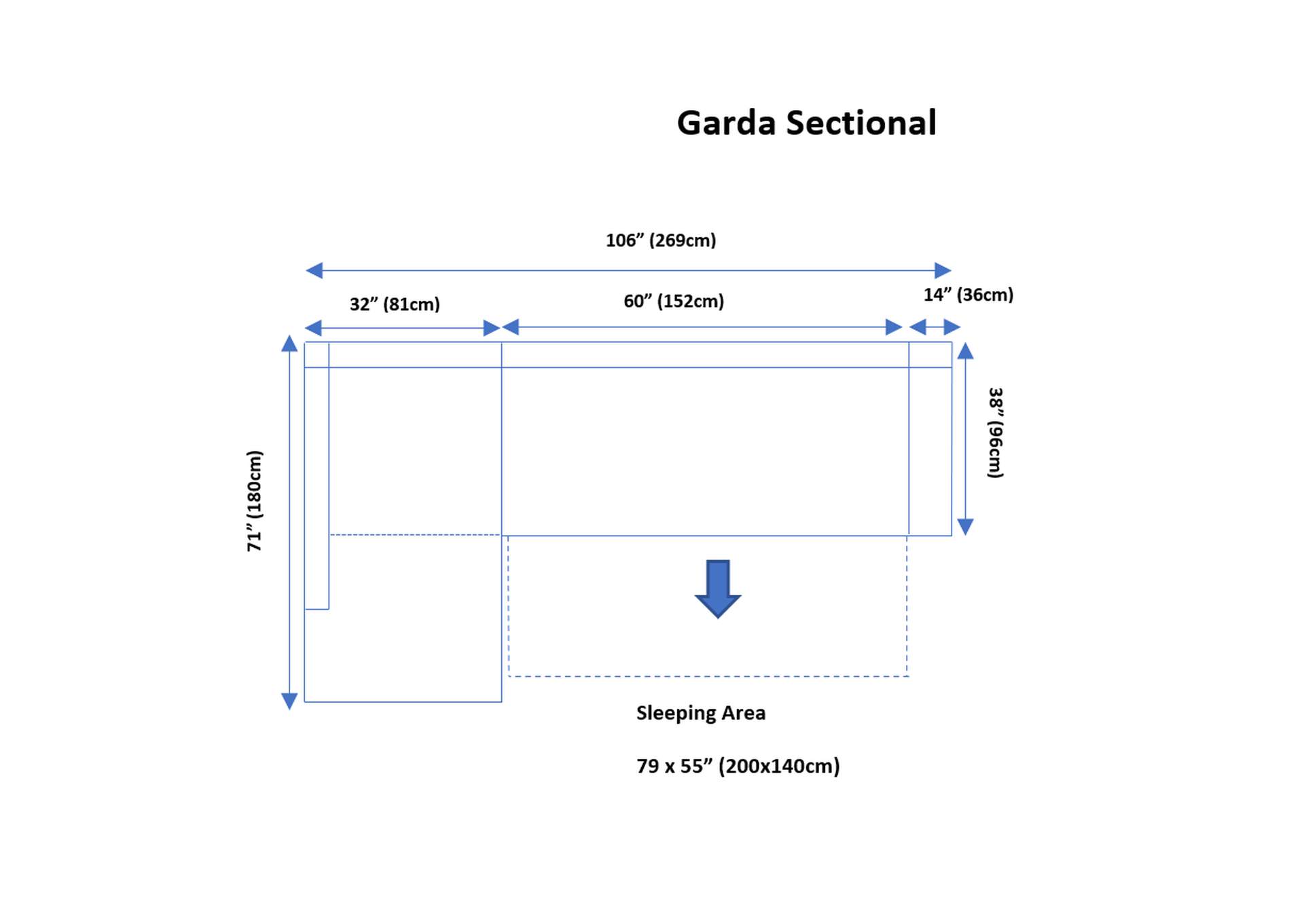 Garda Sectional with Bed And Storage SET image 7