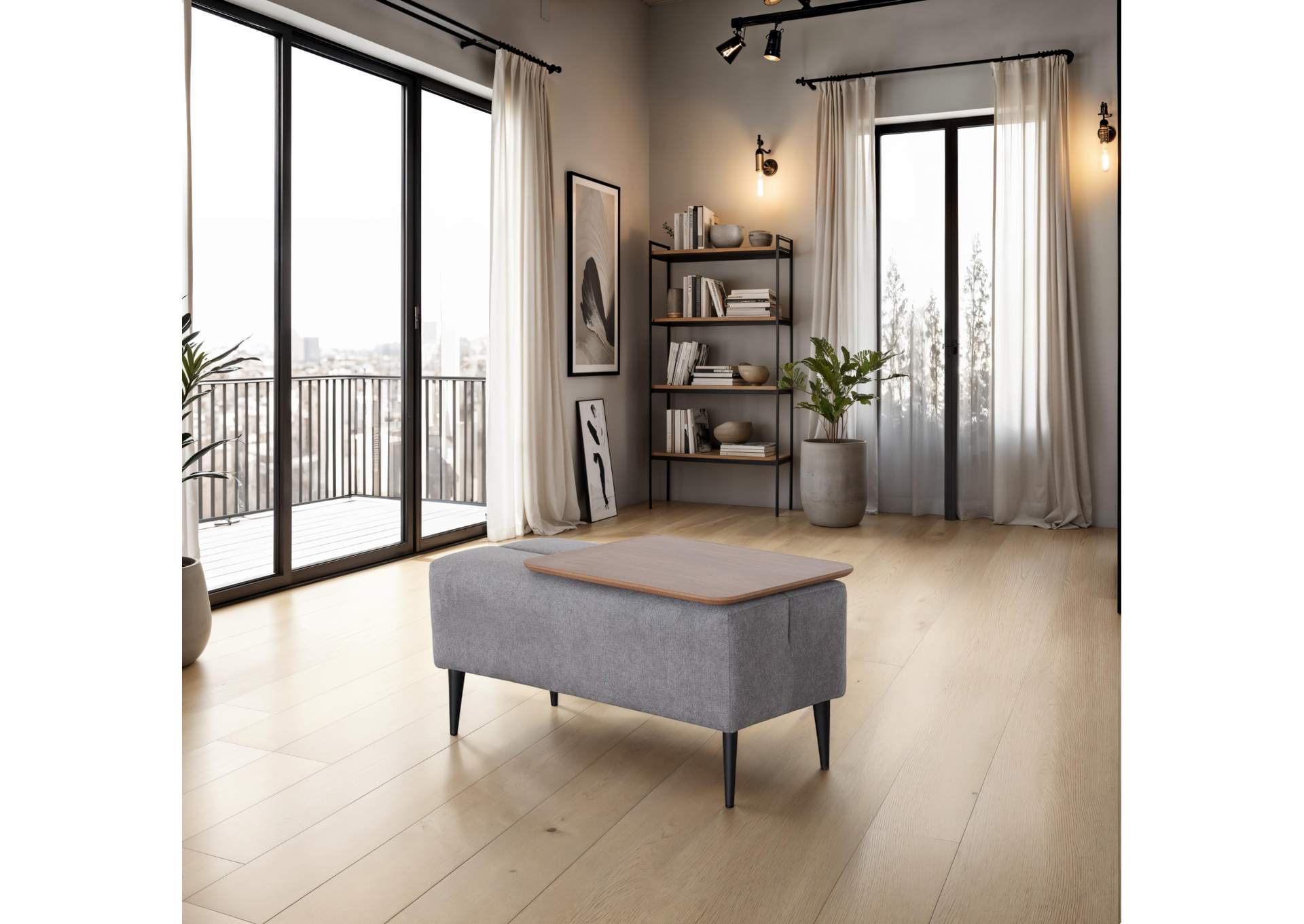 Monroe Grey Living Room SET image 3