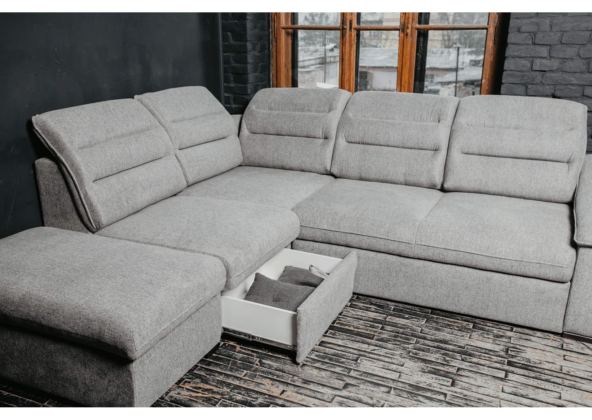 Oliver Sectional with Bed And Storage SET image 13