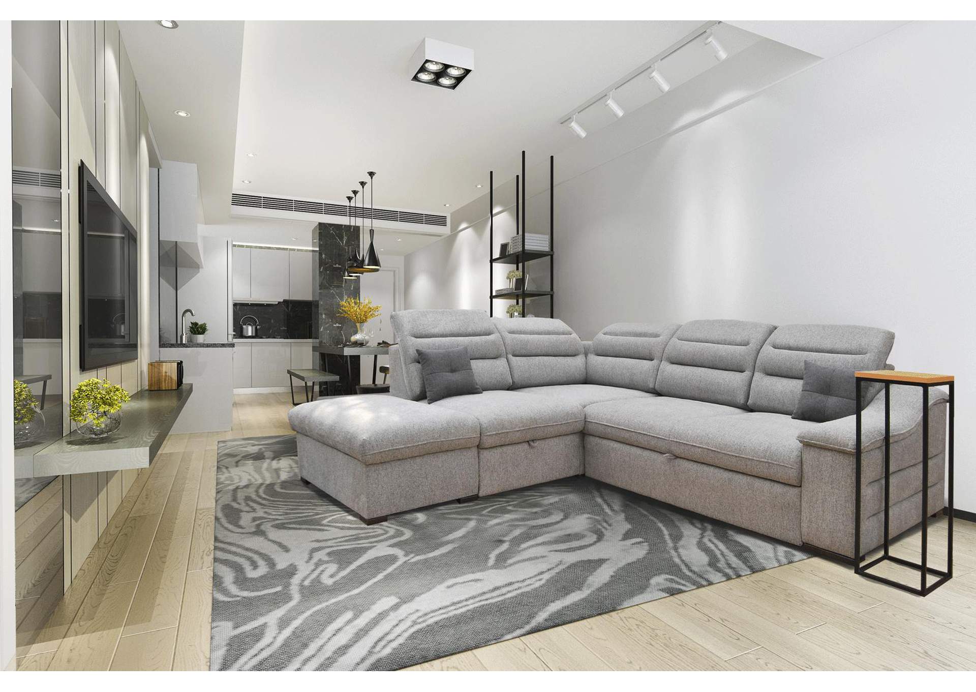 Oliver Sectional w/ Bed and Storage image 1
