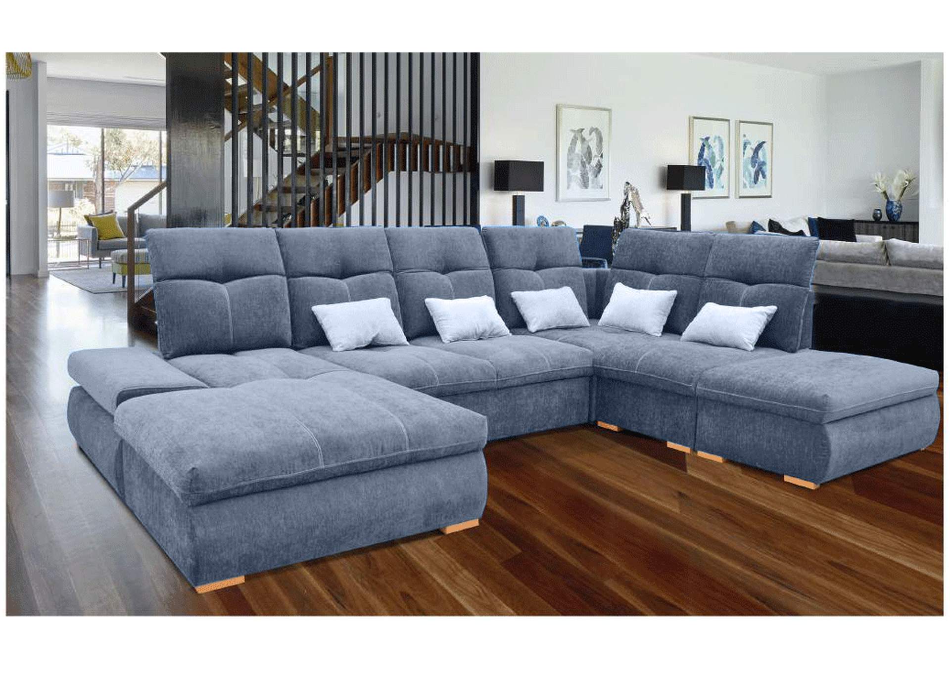 Opera Sectional Left with Bed And Storage SET image 1