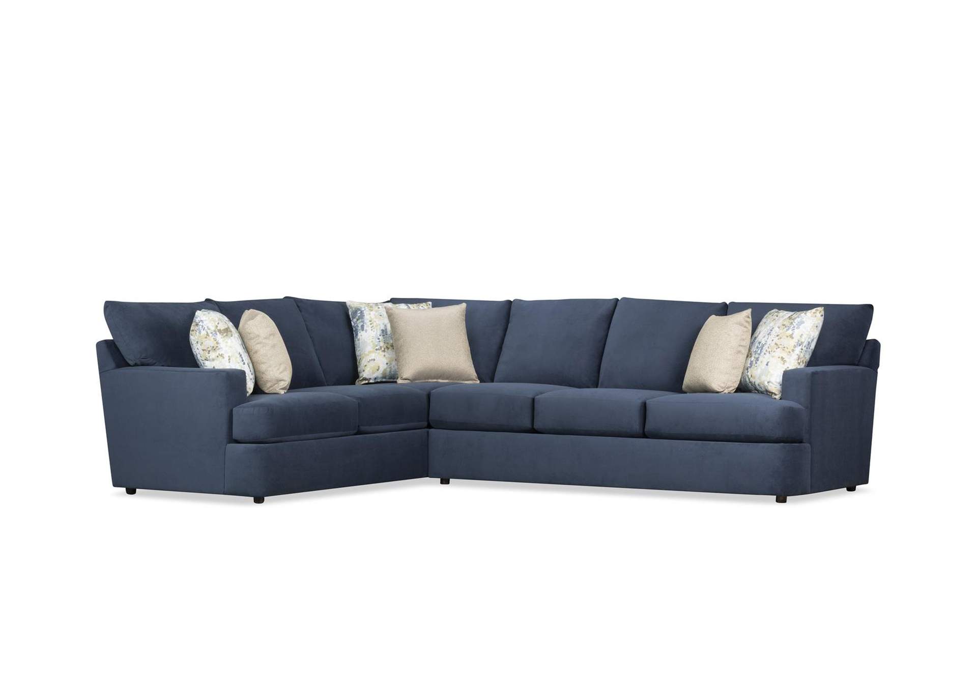 Oscar Sectional in Fabric Blue image 1