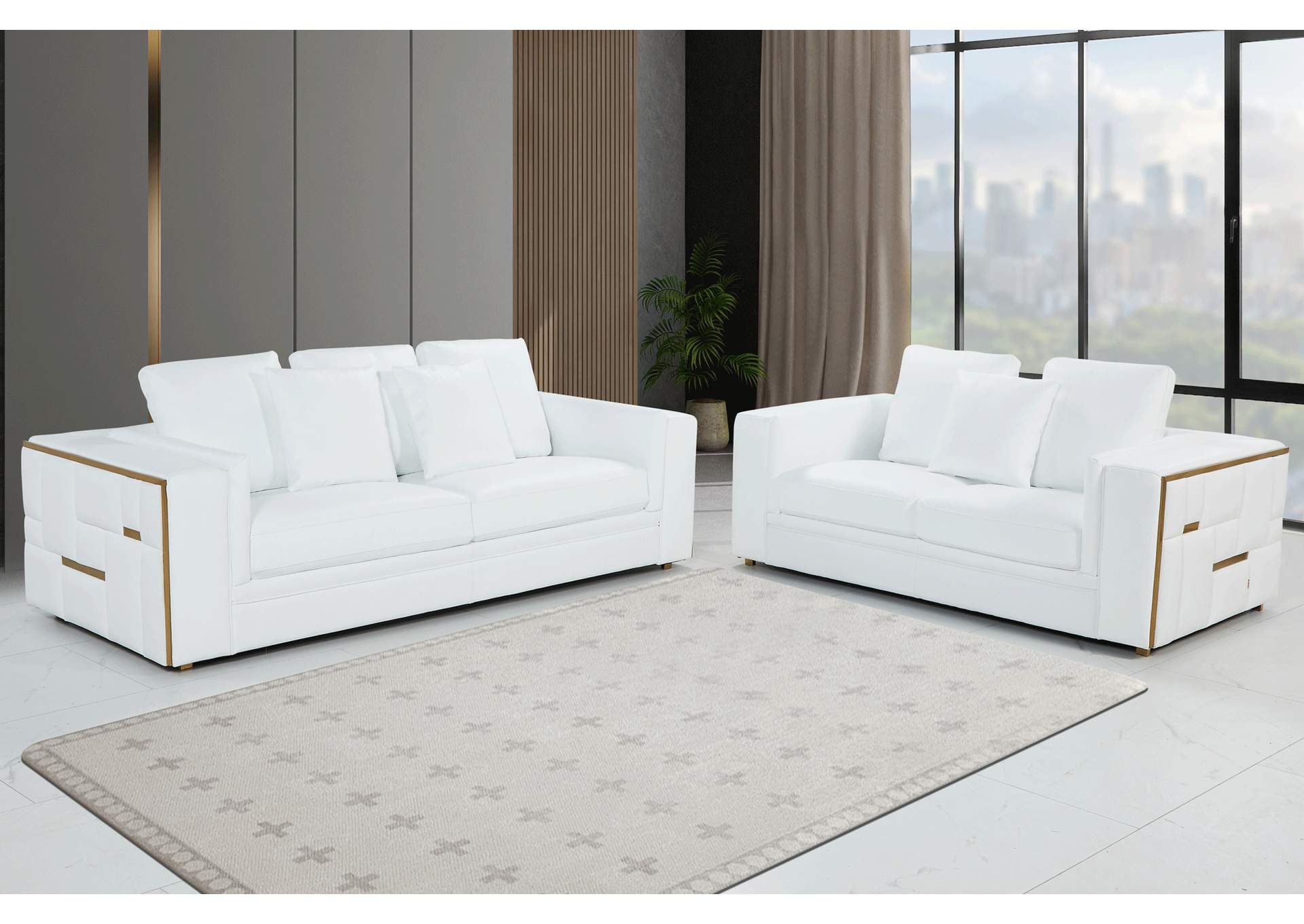 1005 White Living Room SET image 3