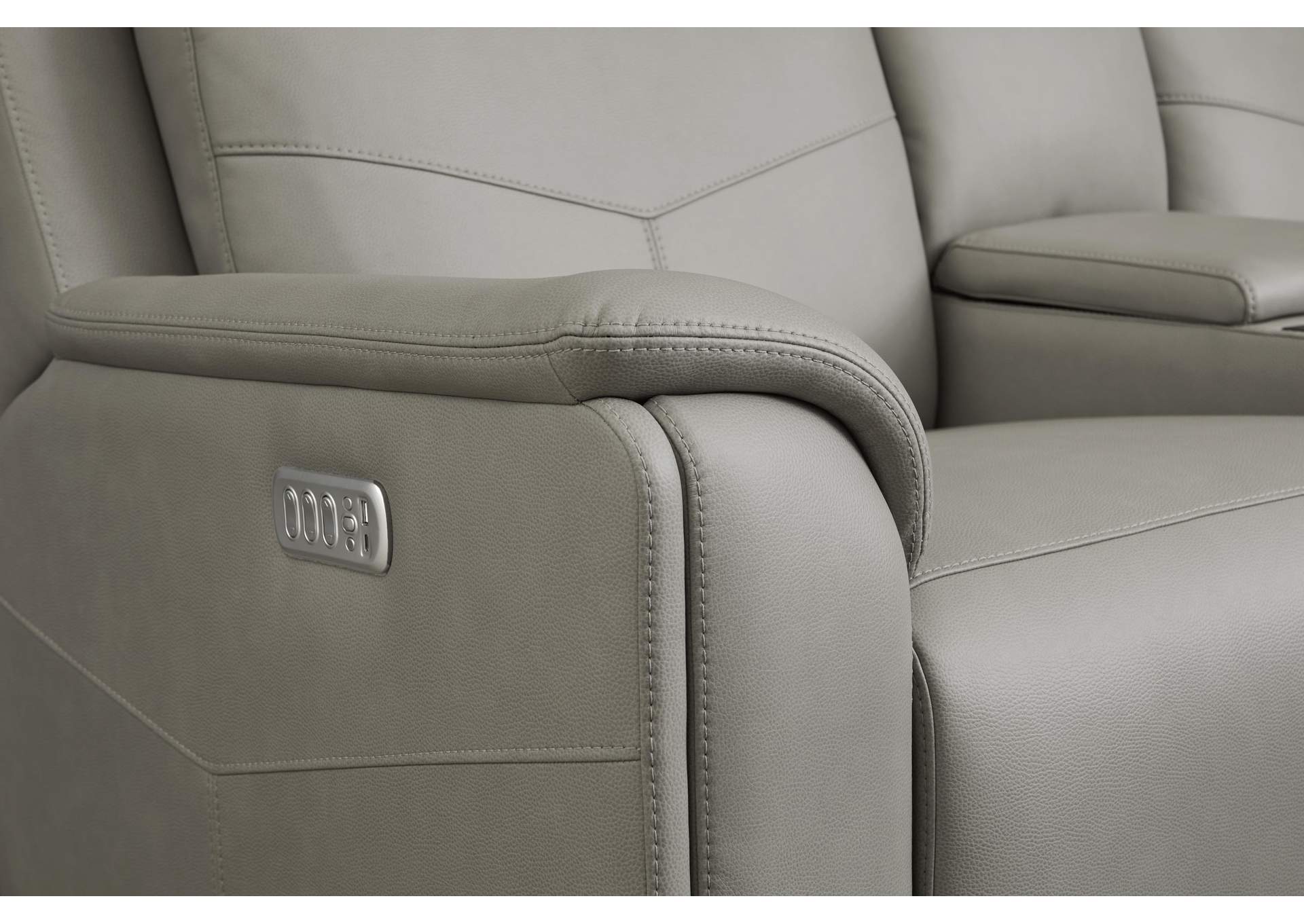 Vernon Power Reclining Loveseat with Console, Power Headrests, Lumbar, Heat & Massage image 14