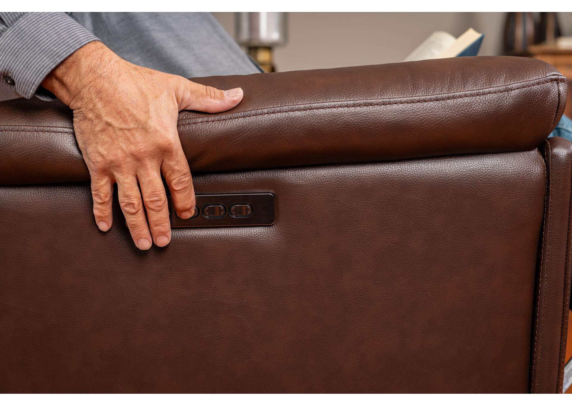 Plush Perfect Match Power Gliding Recliner with Power Headrest & Lumbar image 14