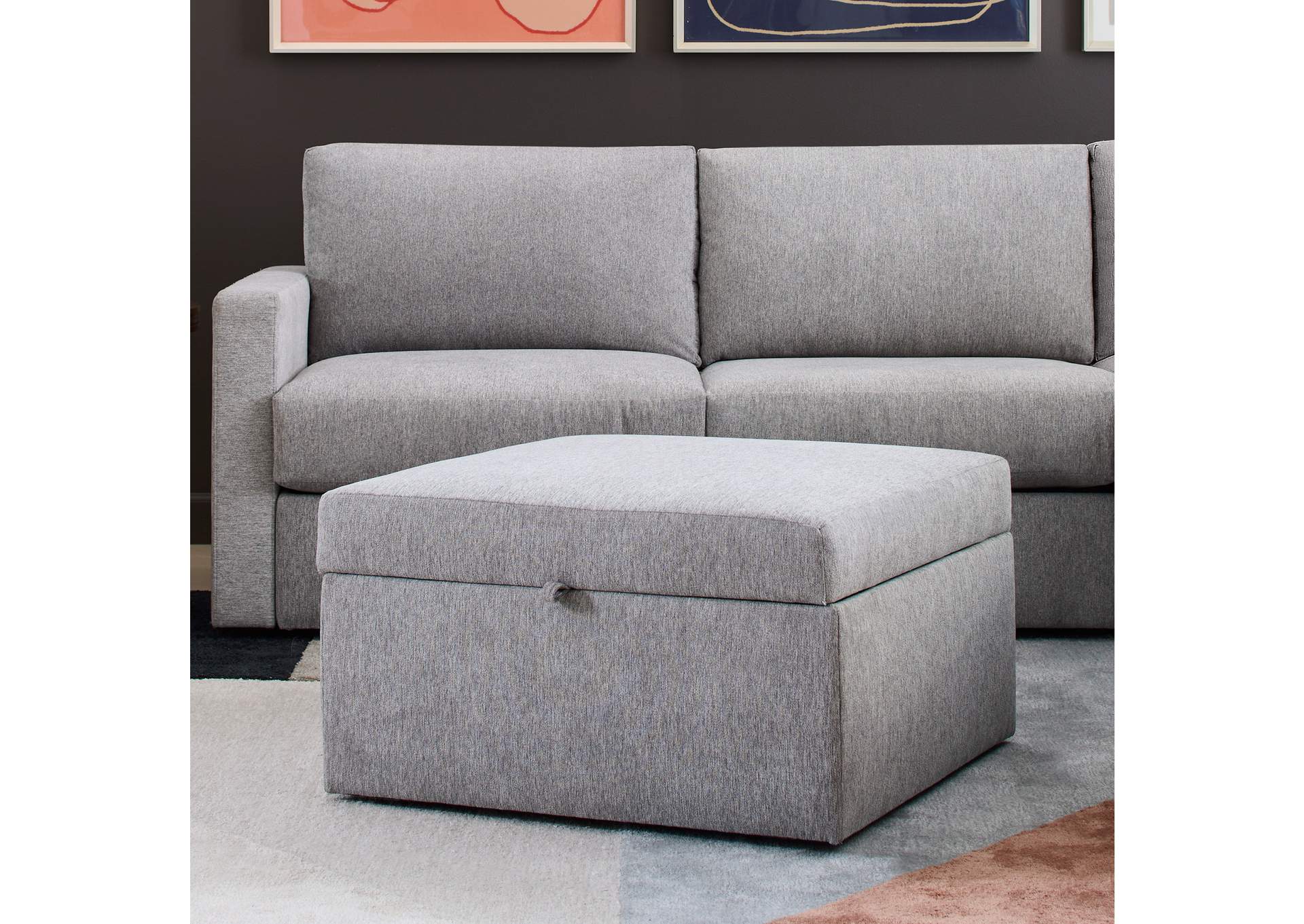 Flex Square Storage Ottoman image 3