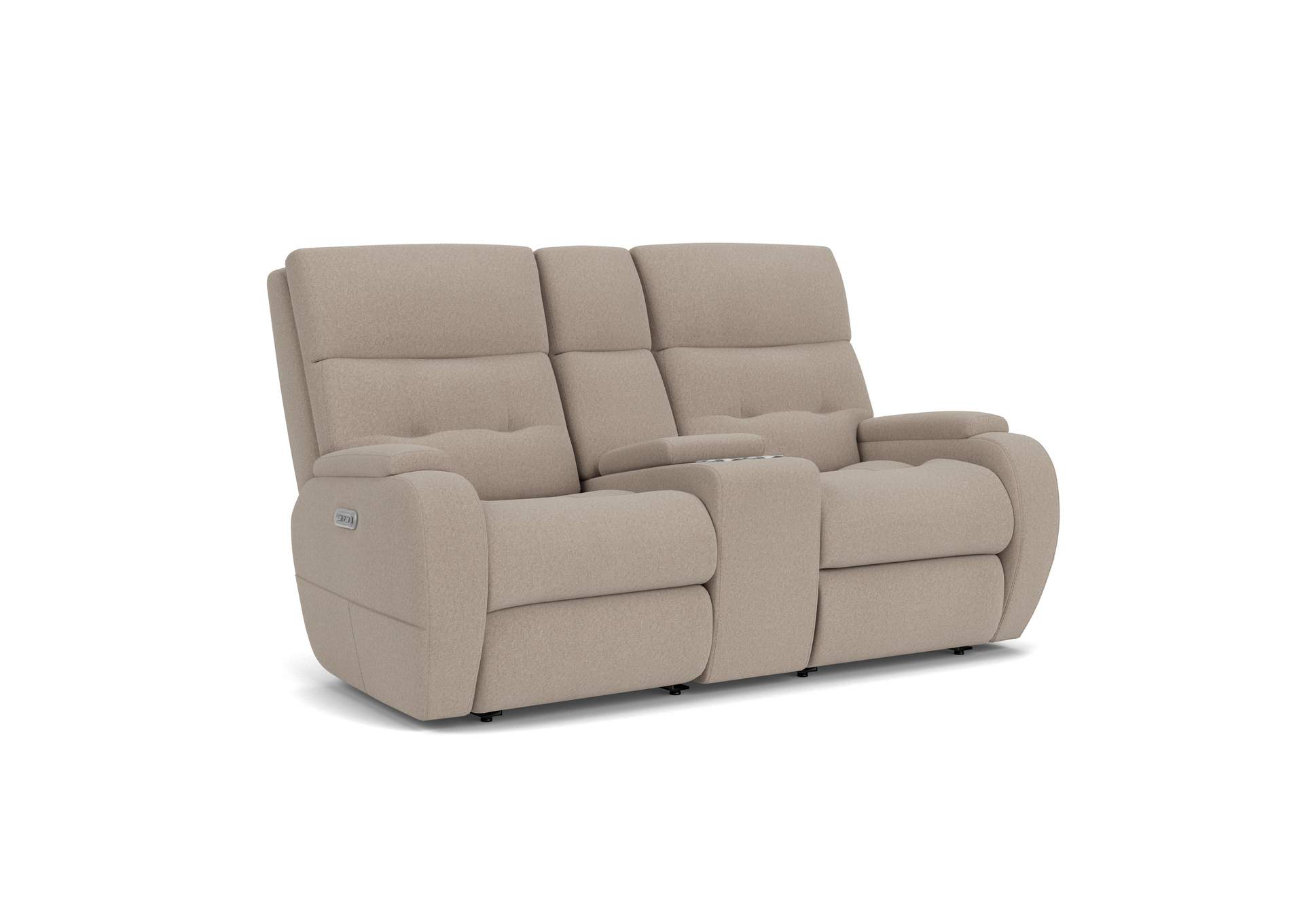 Strait Power Reclining Loveseat with Console & Power Headrests image 3