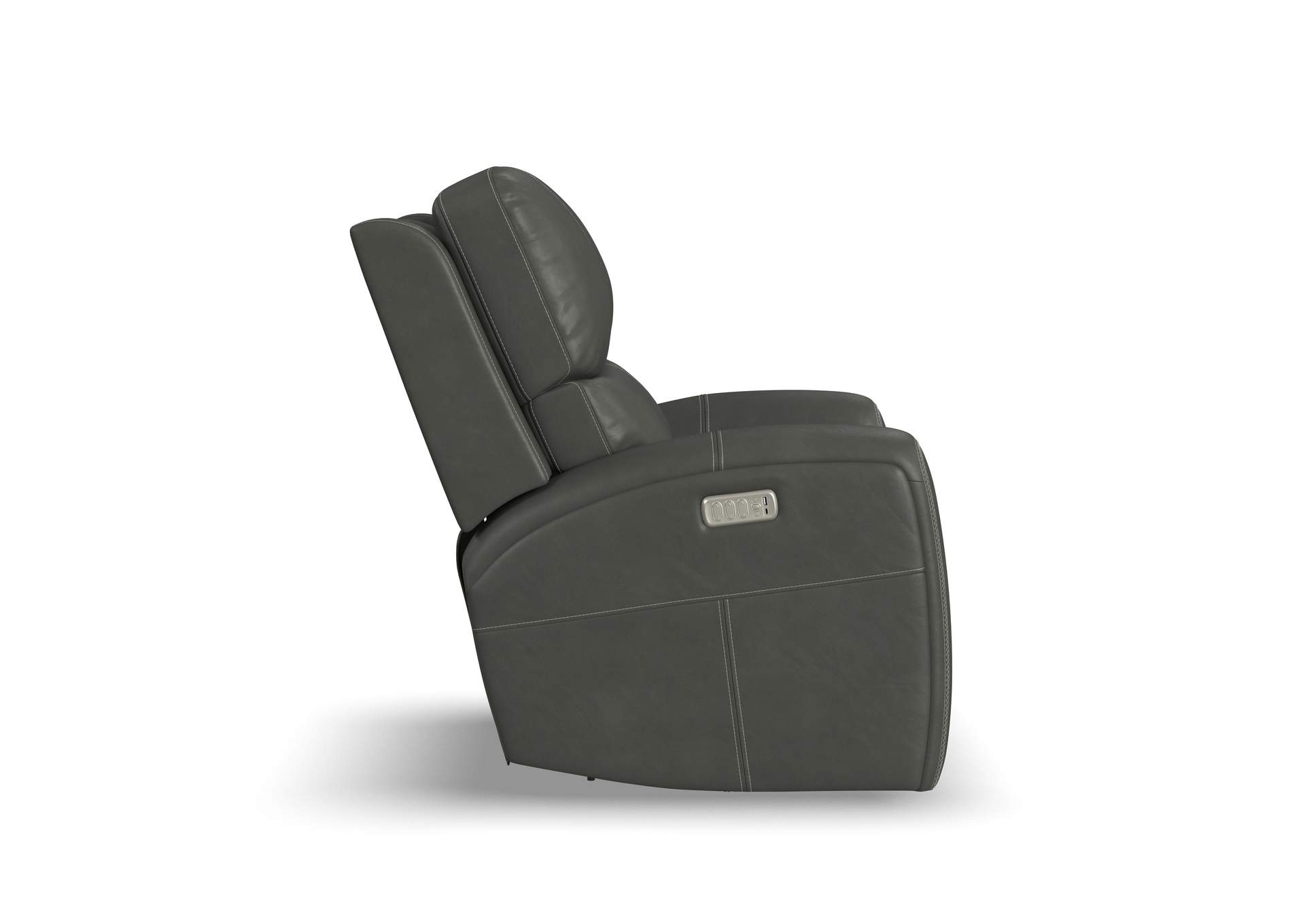 Linden Power Swivel Gliding Recliner with Power Headrest, Lumbar, Heat & Massage image 6