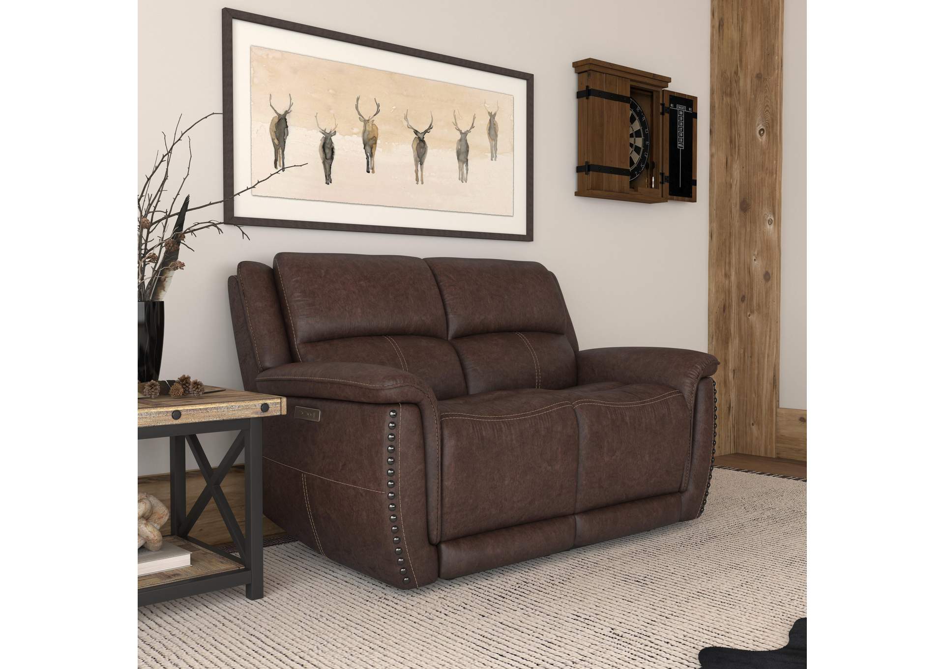 Beau Power Reclining Loveseat with Power Headrests image 5