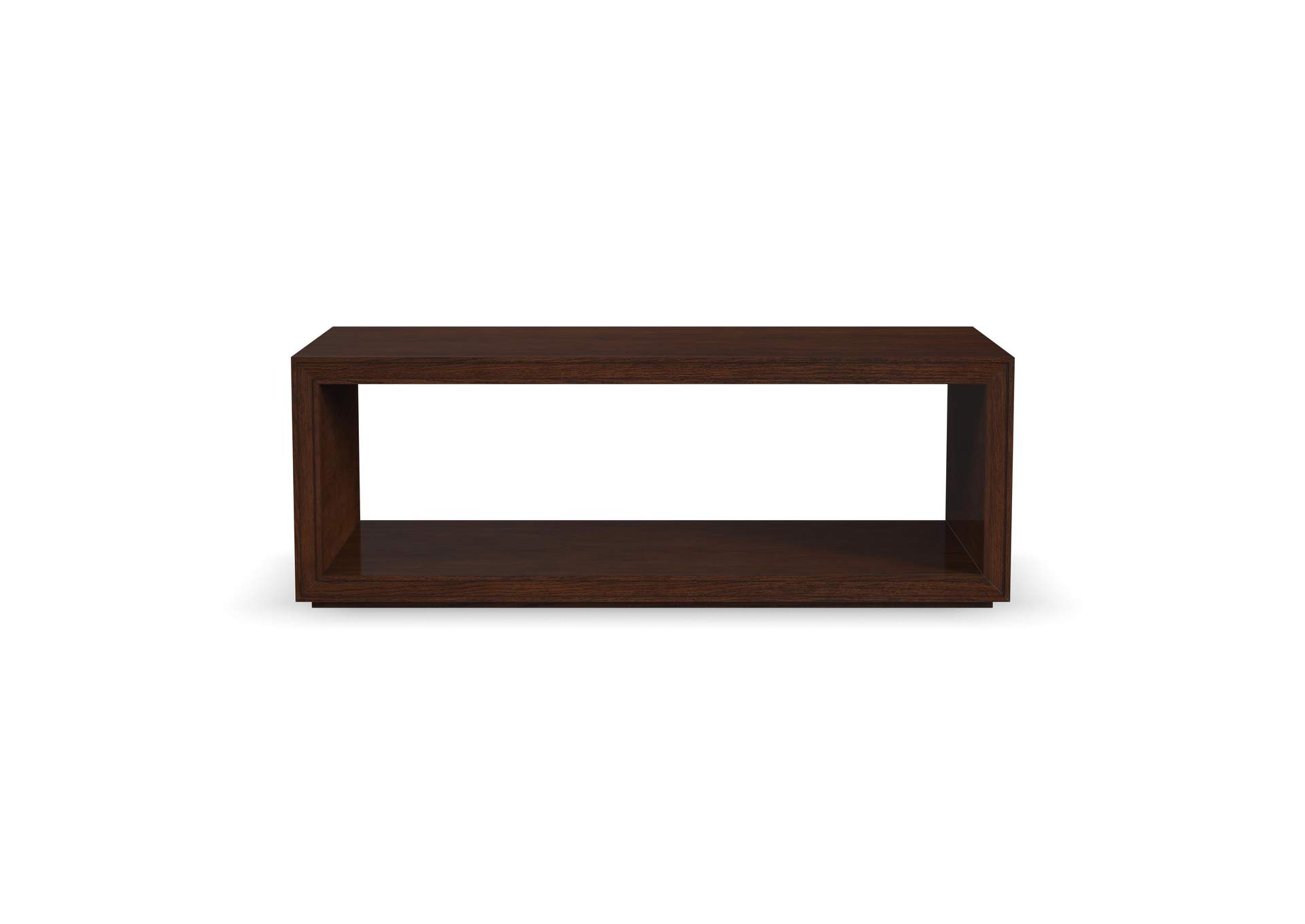 Waterfall Rectangular Coffee Table with Casters image 3