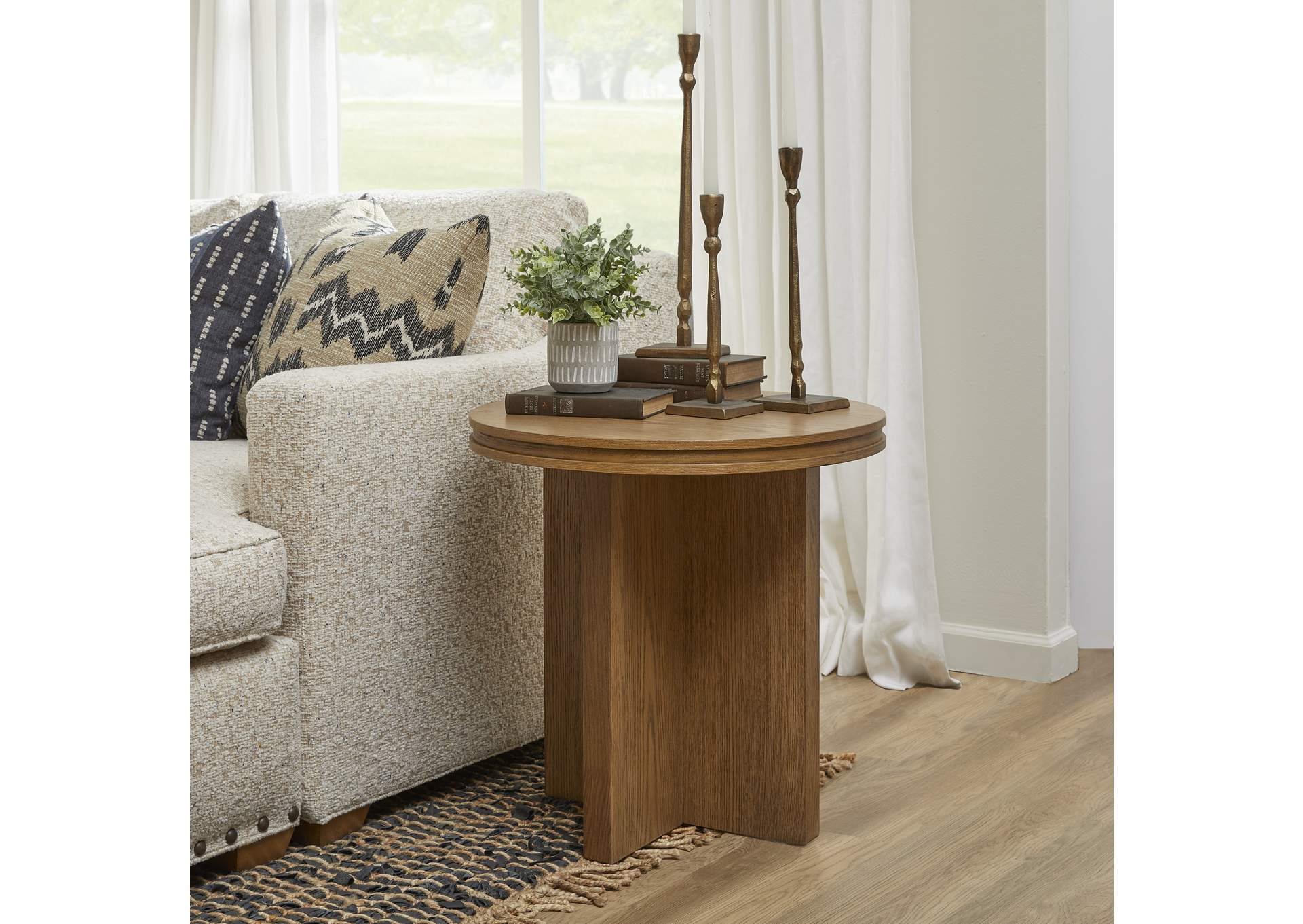 Waterfall Round End Table image 3