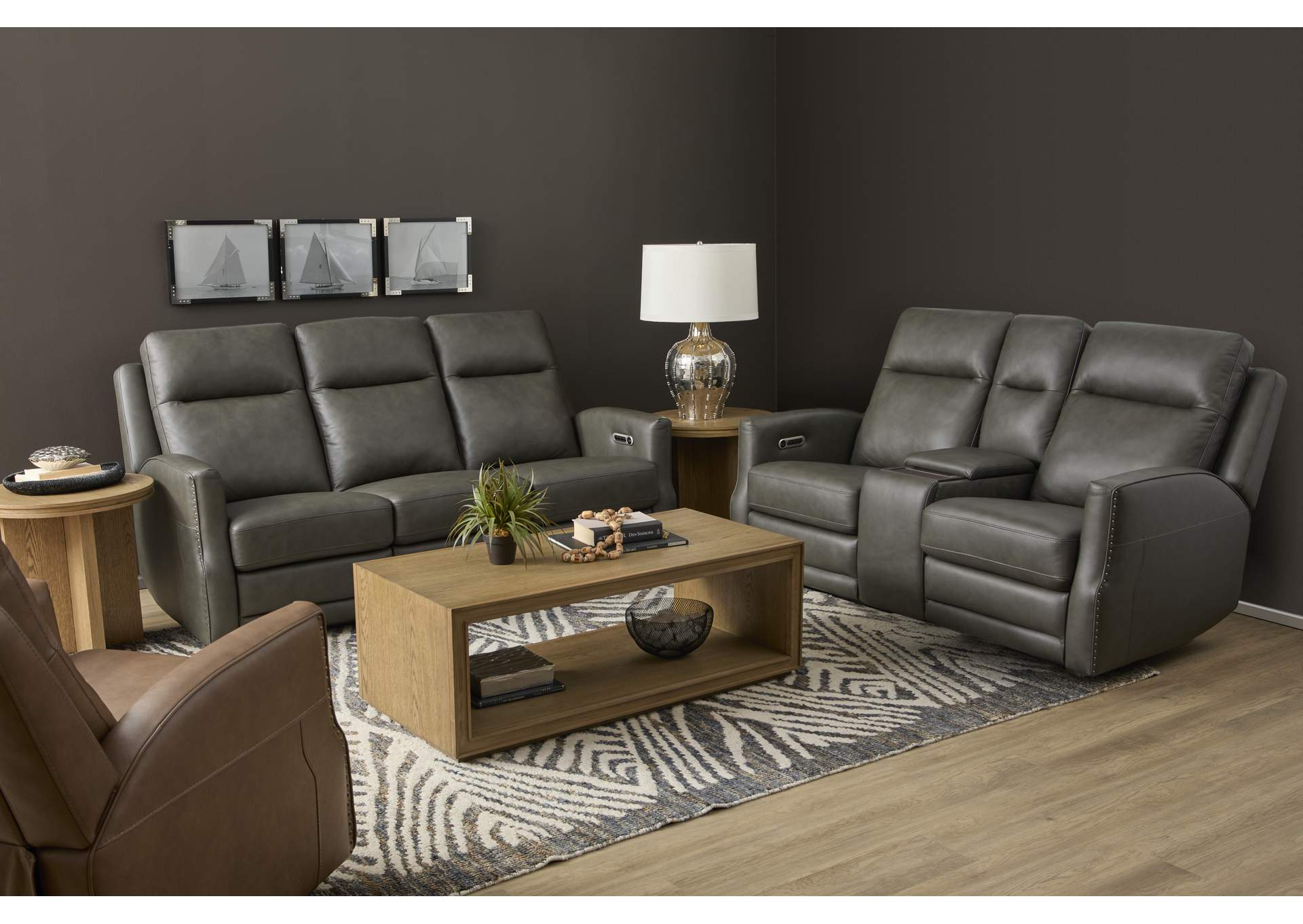 Maxwell Power Reclining Loveseat with Console, Power Headrests and Lumbar image 9