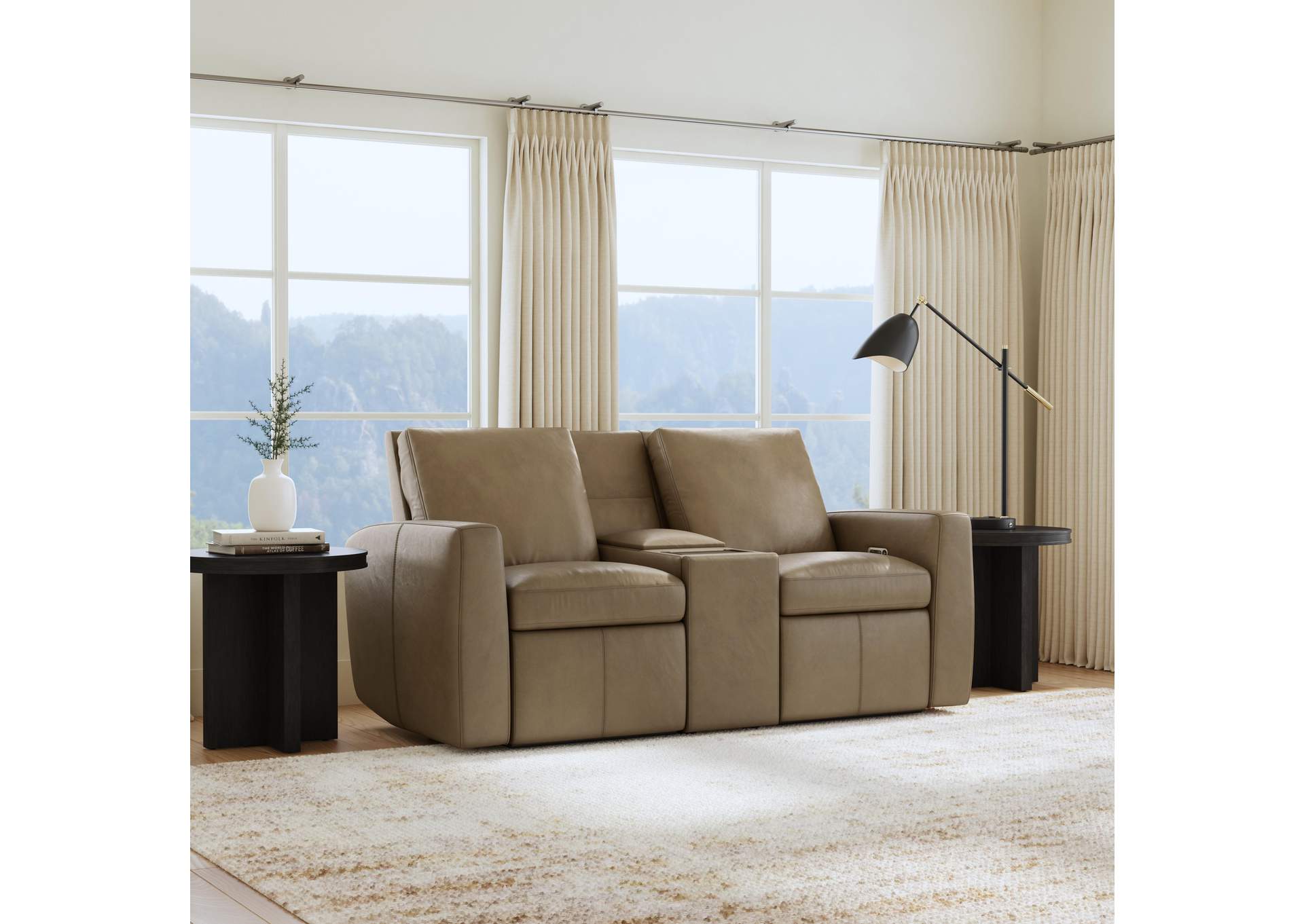 Aria Power Reclining Loveseat with Console image 5